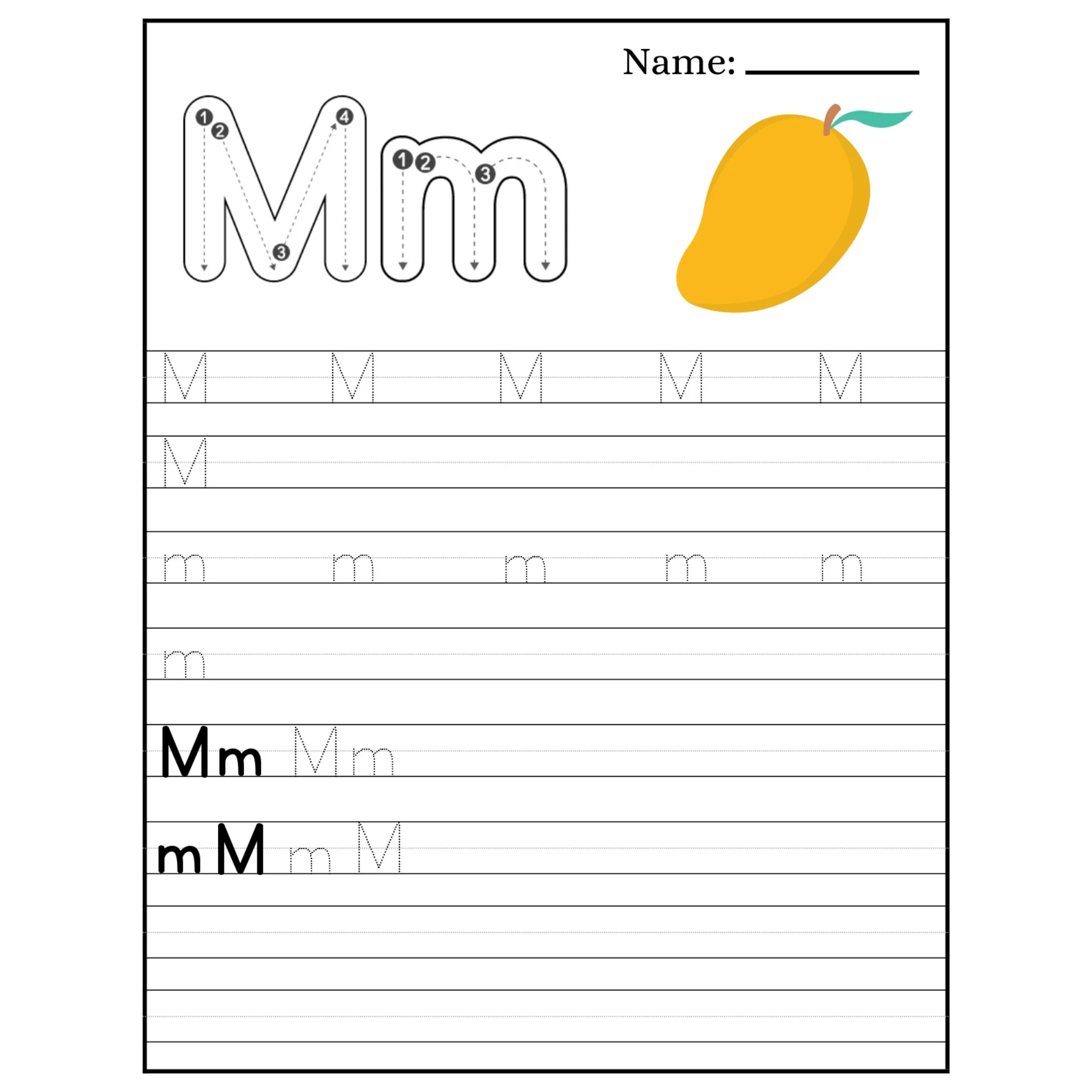 Alphabet Handwriting Tracing Practice Worksheets - Image 3