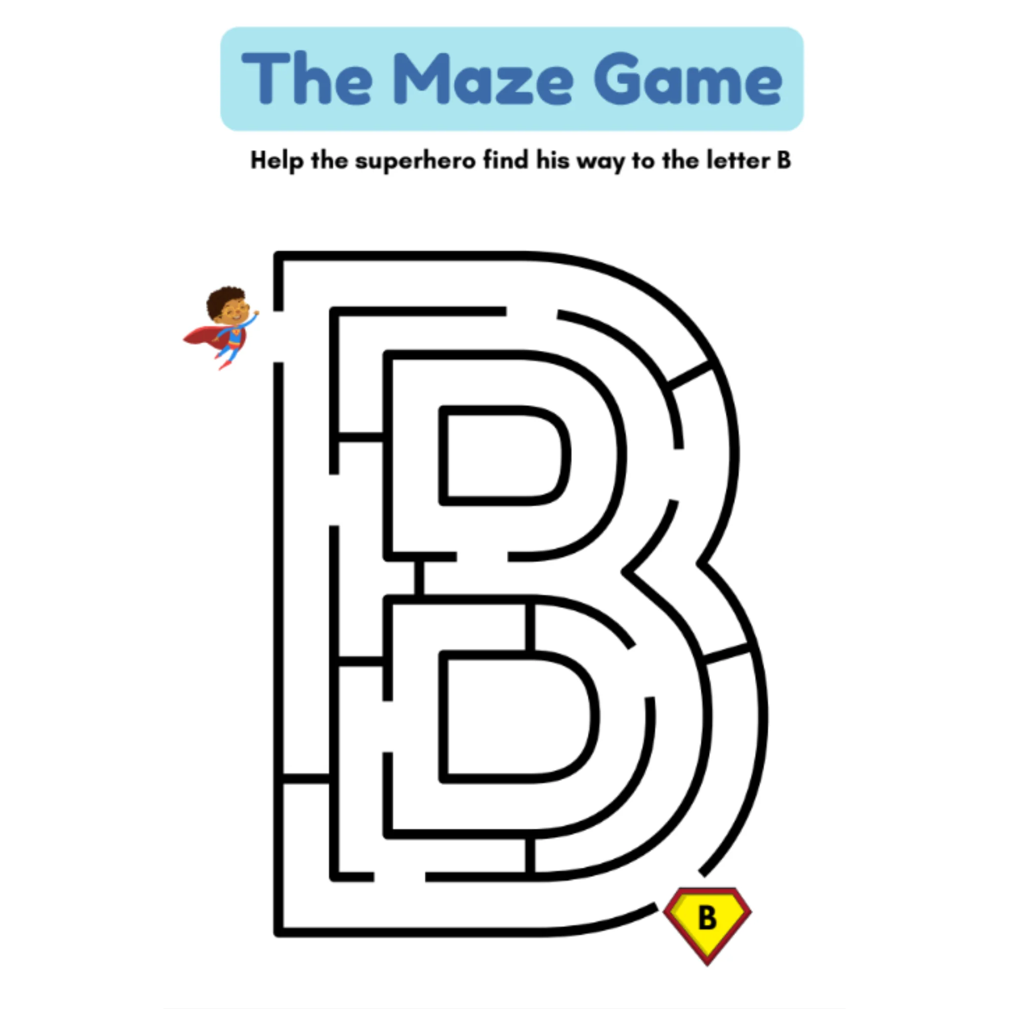 Alphabet Maze Game Worksheets - Image 2
