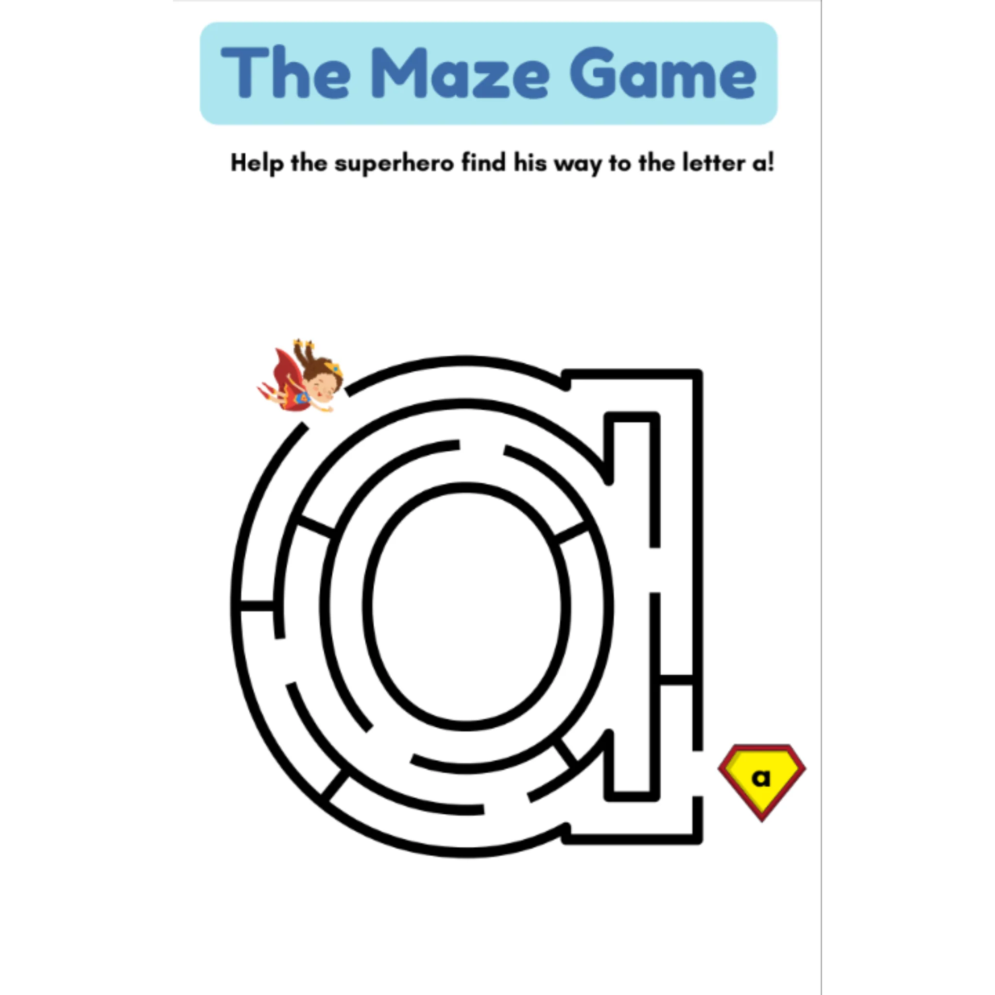 Alphabet Maze Game Worksheets - Image 5
