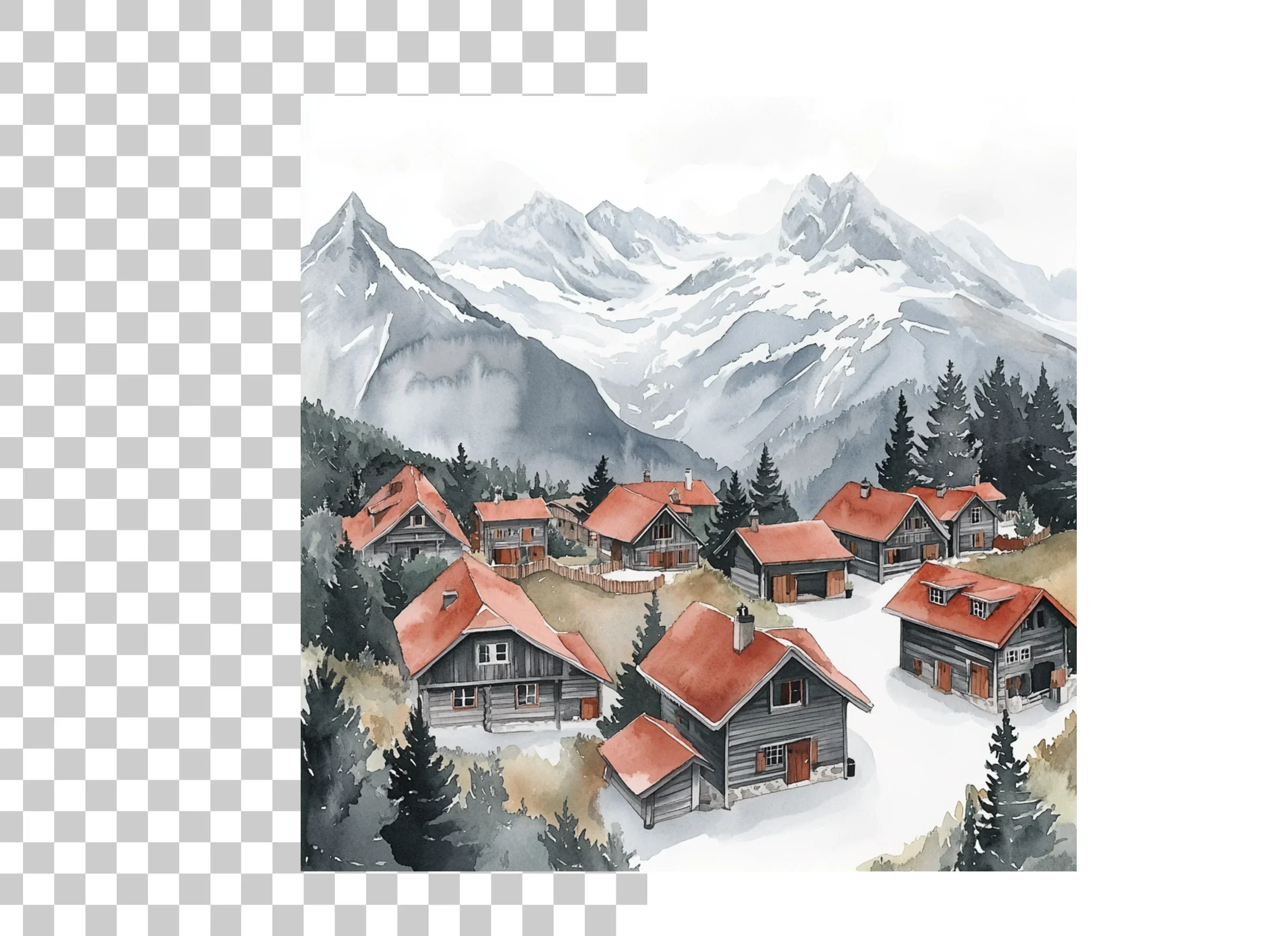 Alpine Village Clipart Bundle - Image 2