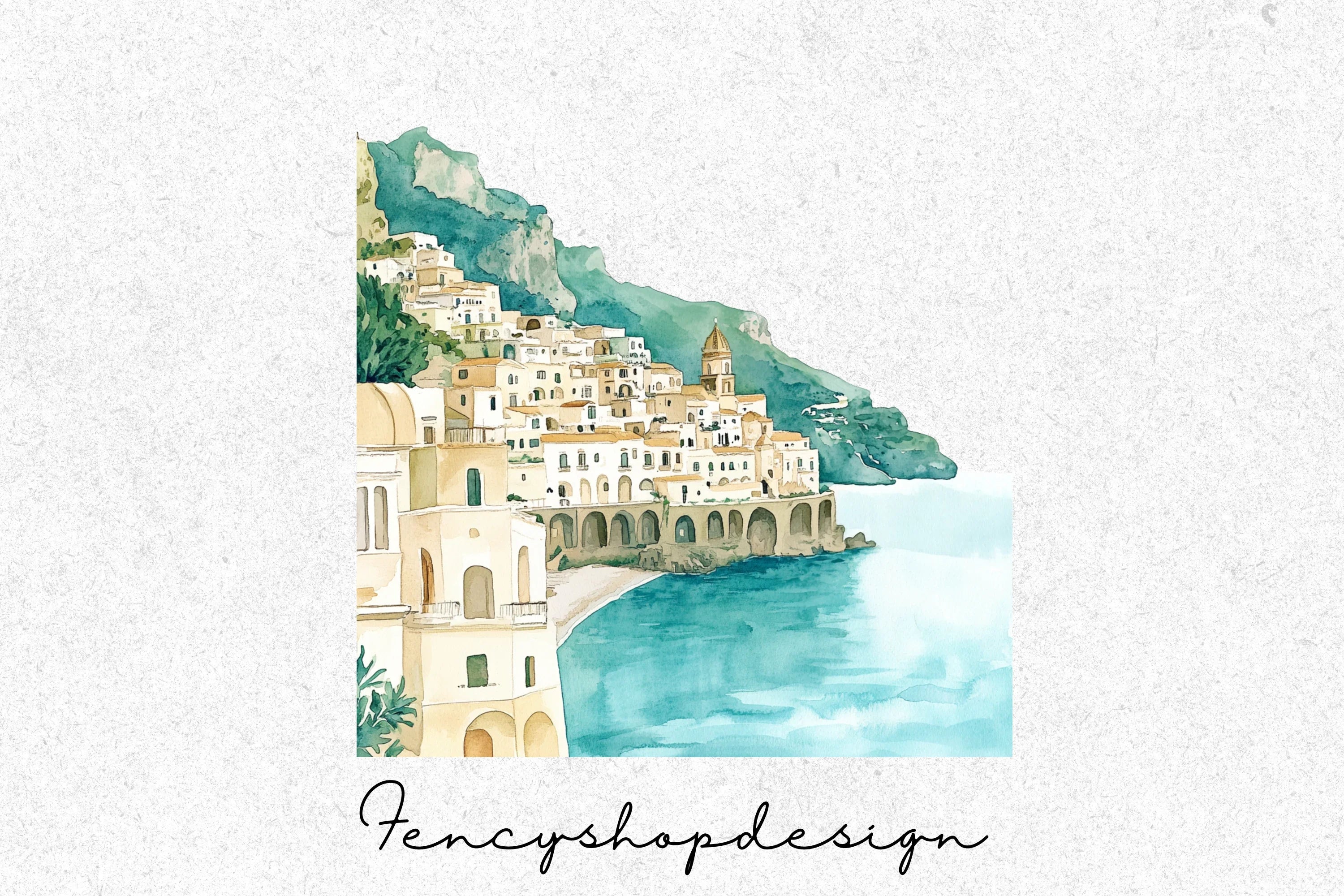 Amalfi Coast Clipart Bundle - Image 8