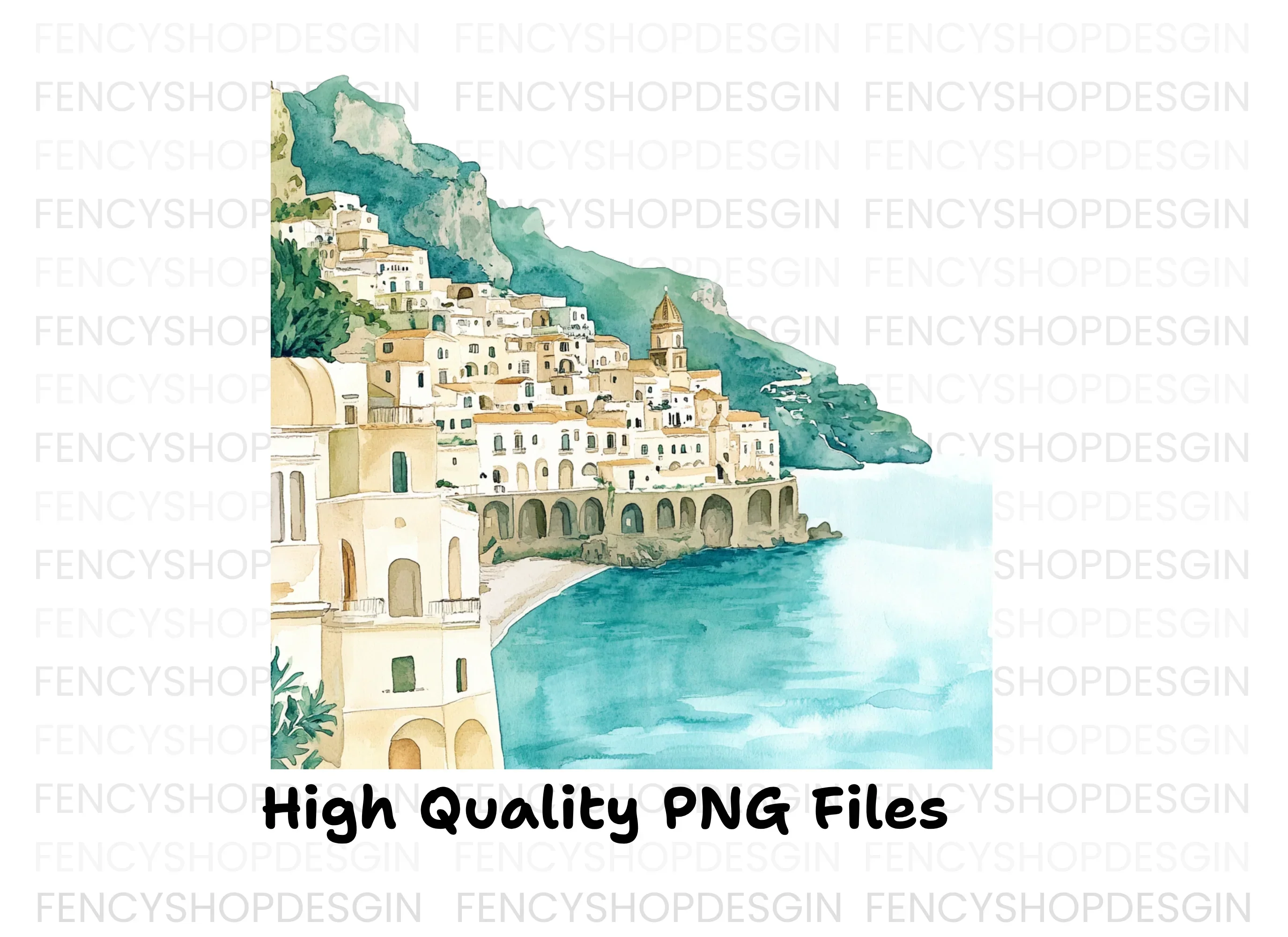 Amalfi Coast Clipart Bundle - Image 5
