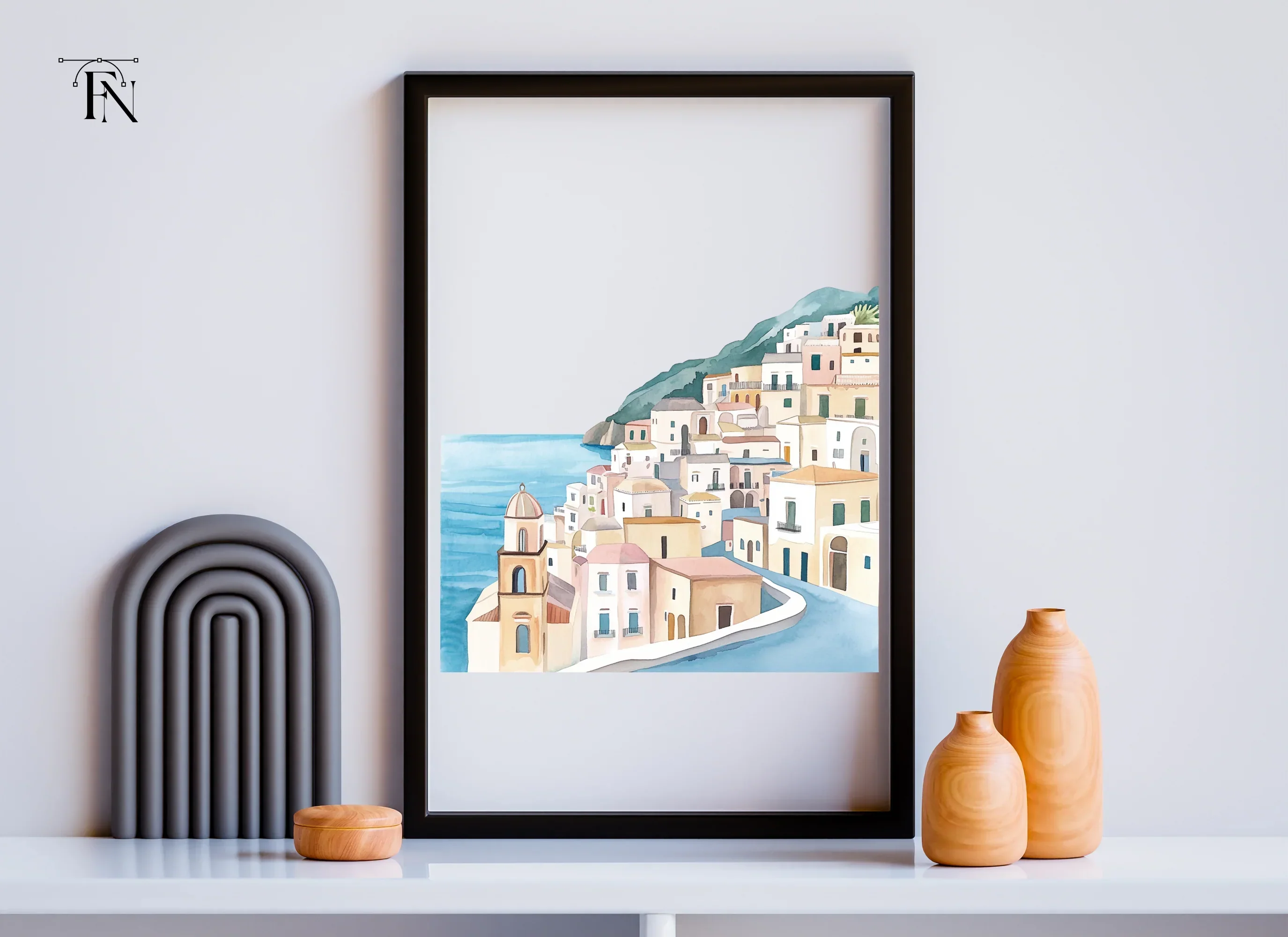 Amalfi Coast Towns Clipart Bundle - Image 6