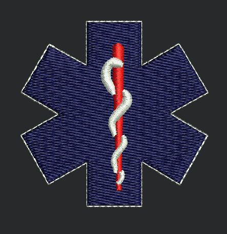 Ambulance Symbol Embroidery Design