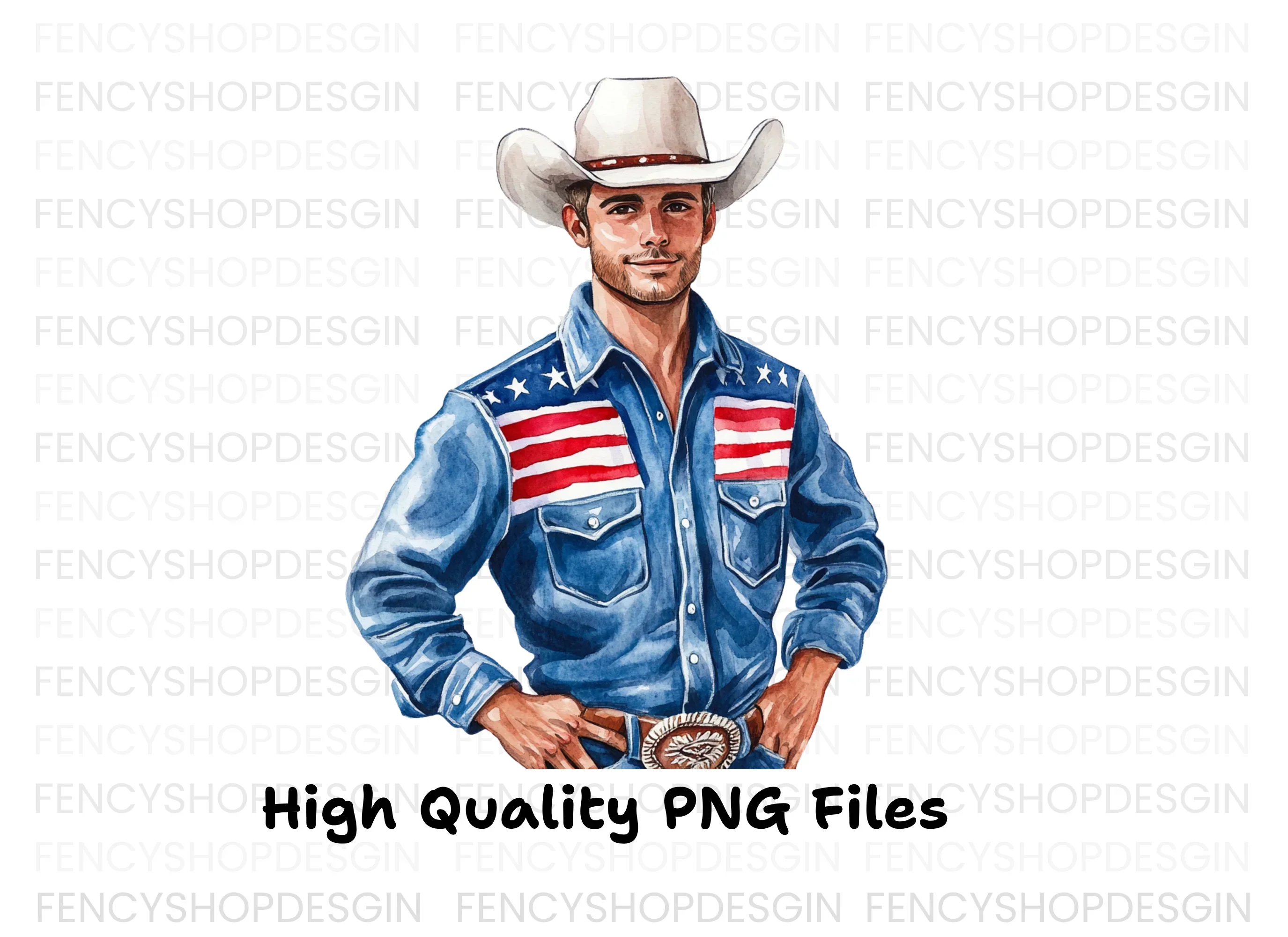 American Cowboy Clipart Bundle - Image 3