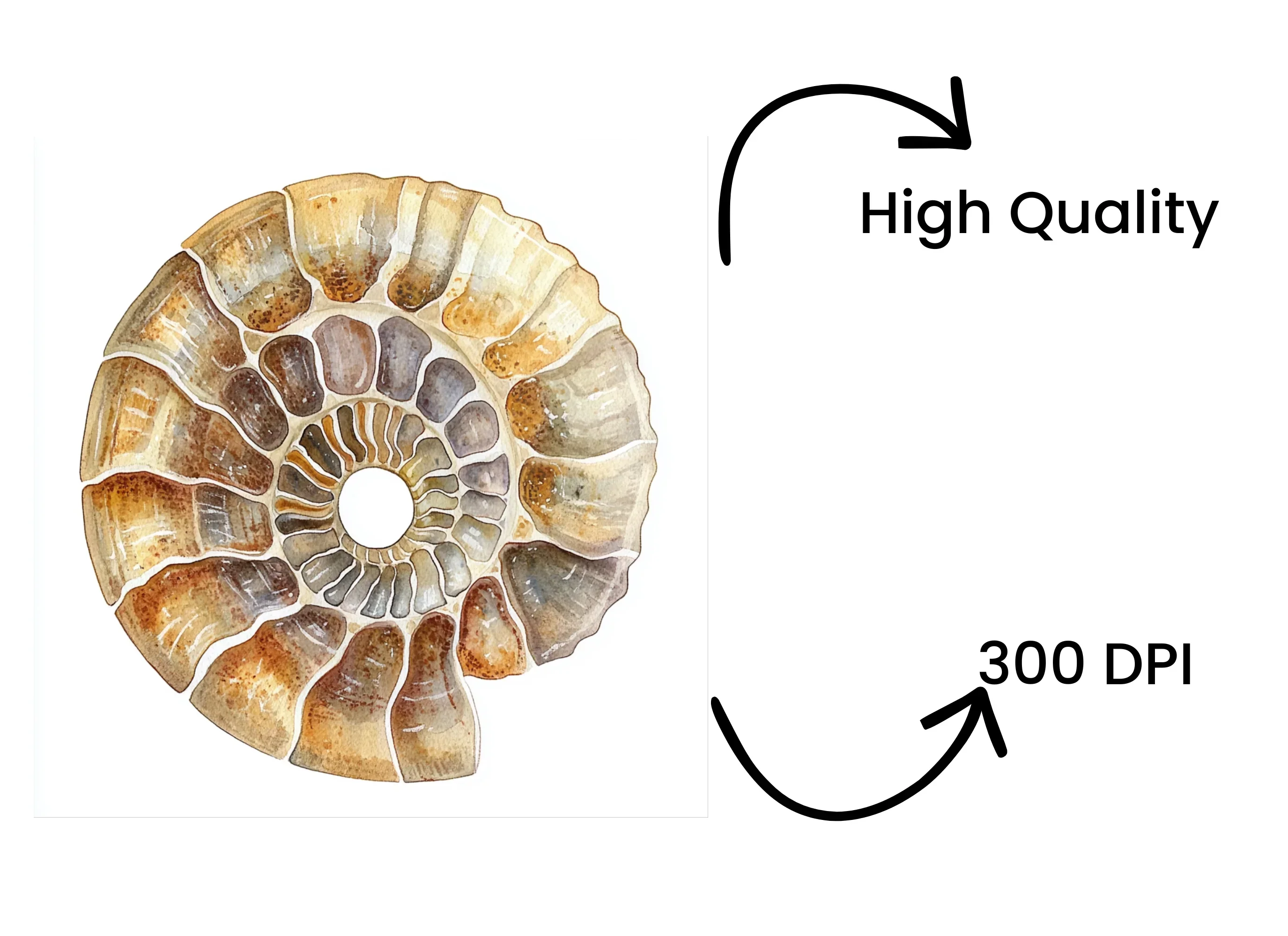 Ammonite Fossil Clipart Bundle - Image 4