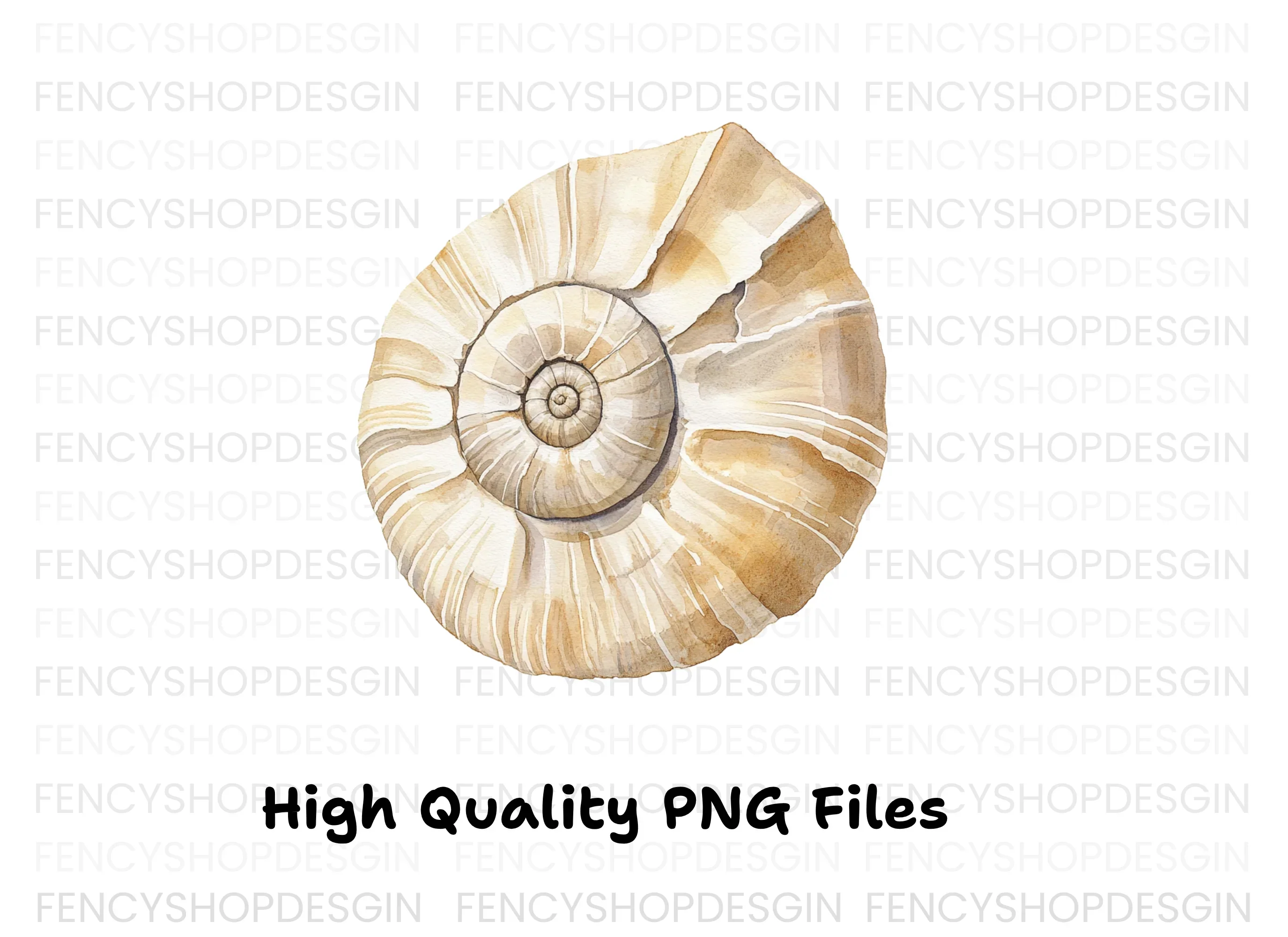 Ammonite Fossil Shell Clipart Bundle - Image 2