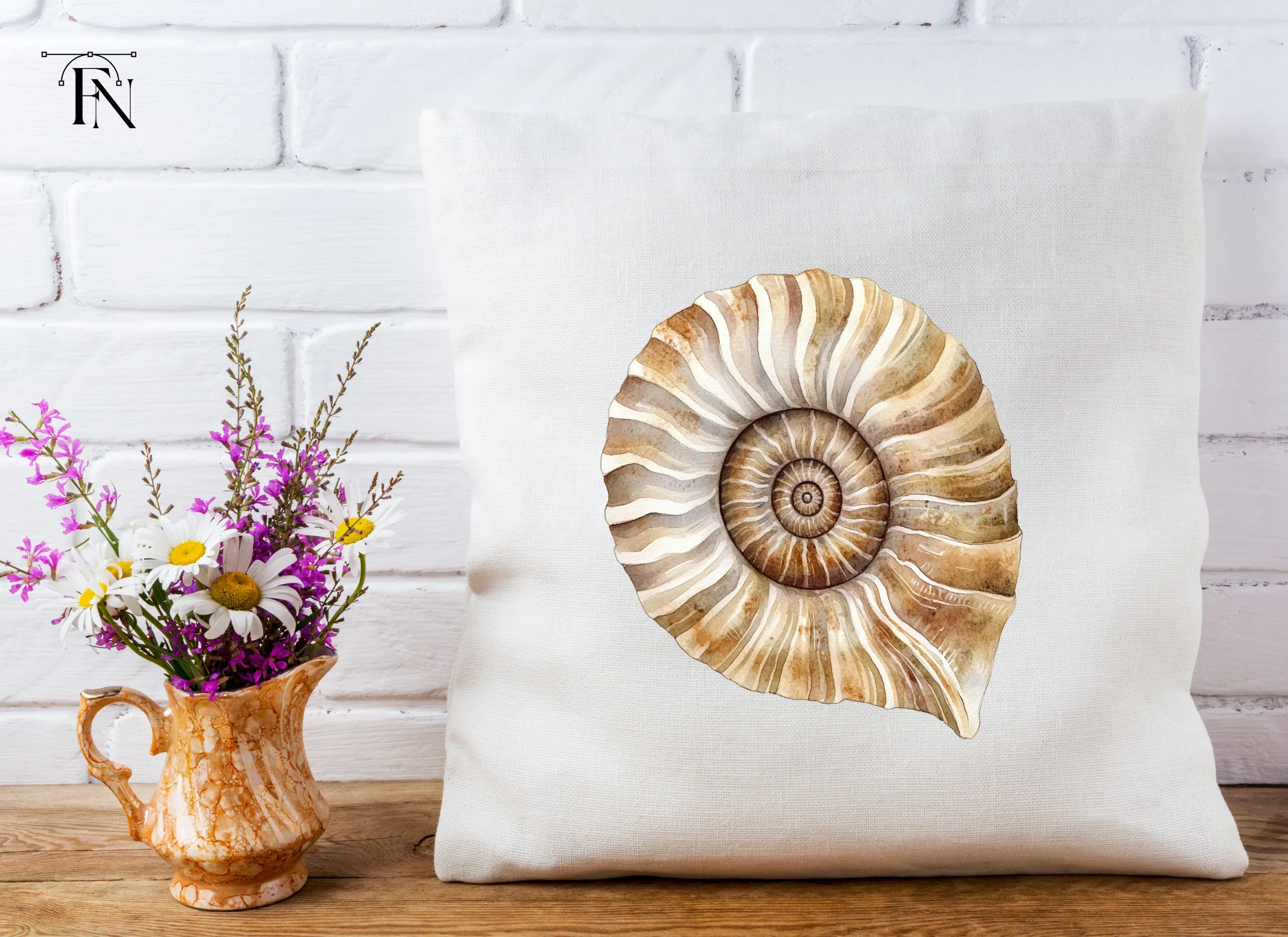 Ammonite Fossil Shell Clipart Bundle - Image 3