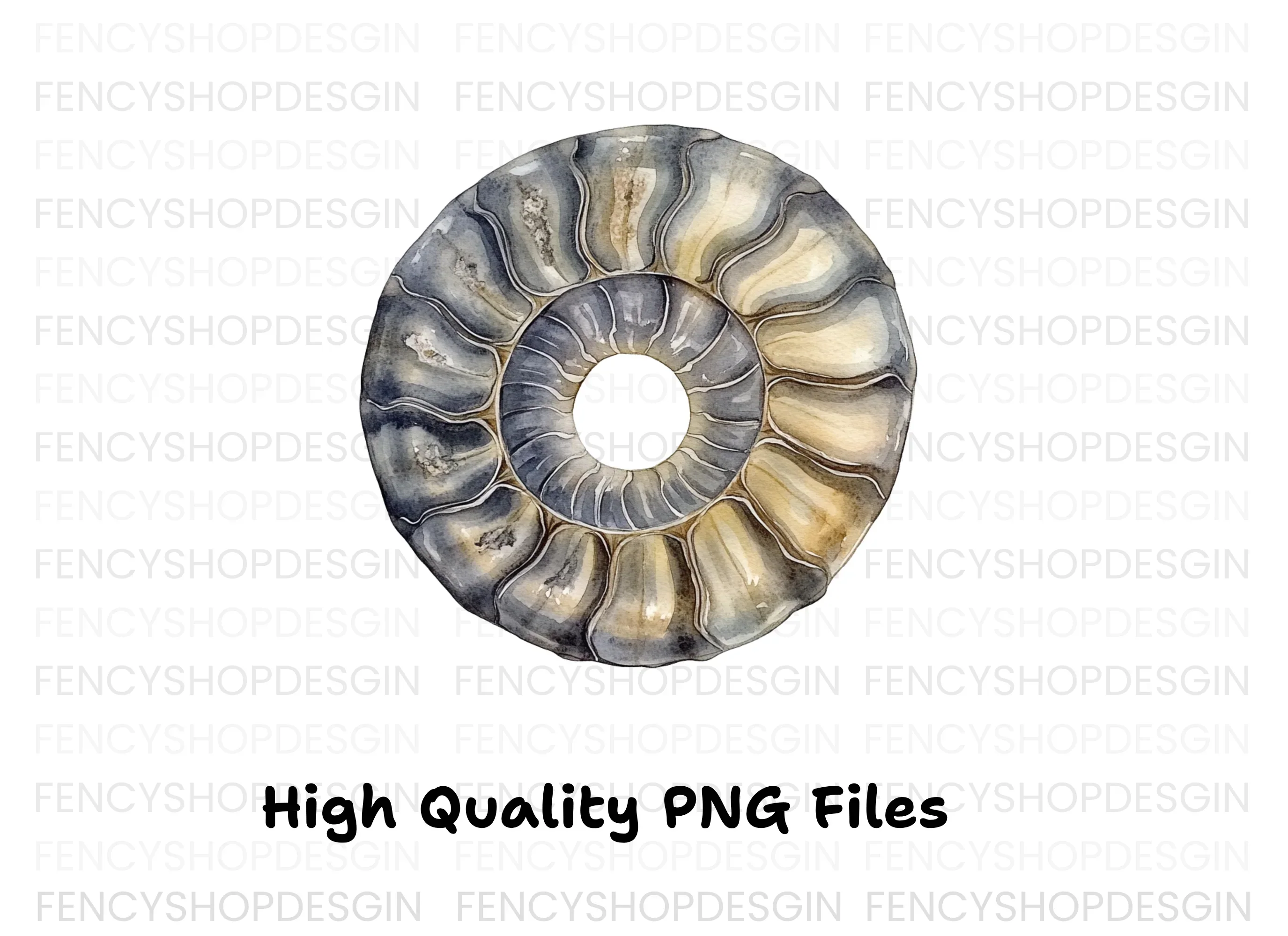Ammonite Fossil Shells Clipart Bundle - Image 5