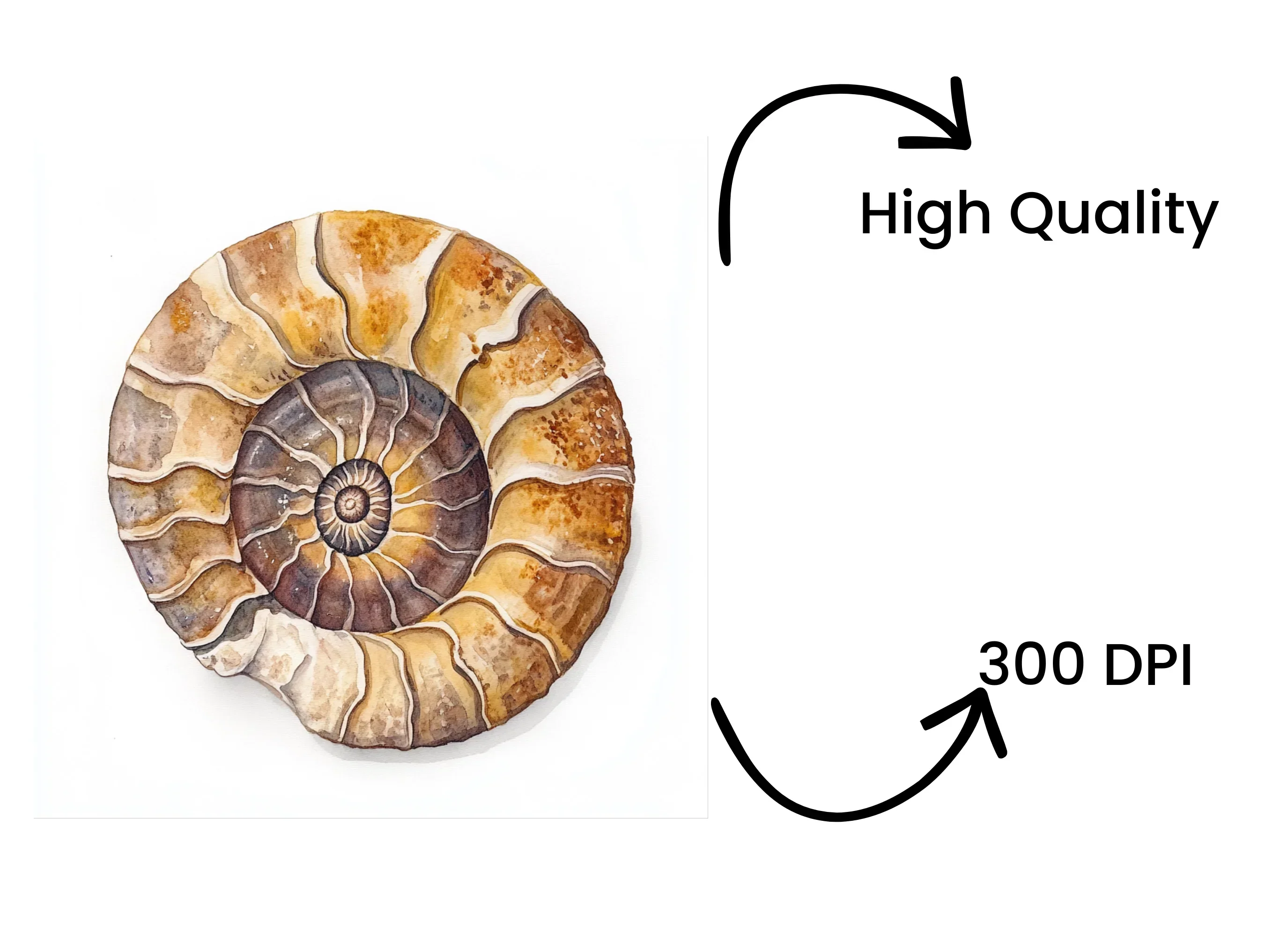 Ammonite Shell Clipart Bundle - Image 4