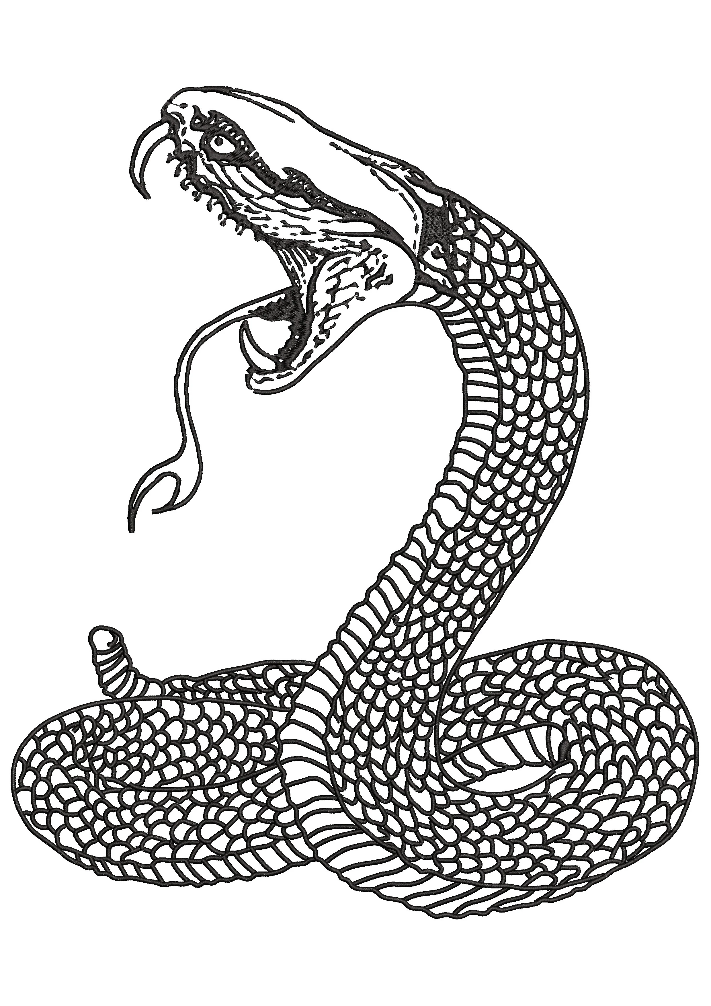 Anaconda Embroidery Design