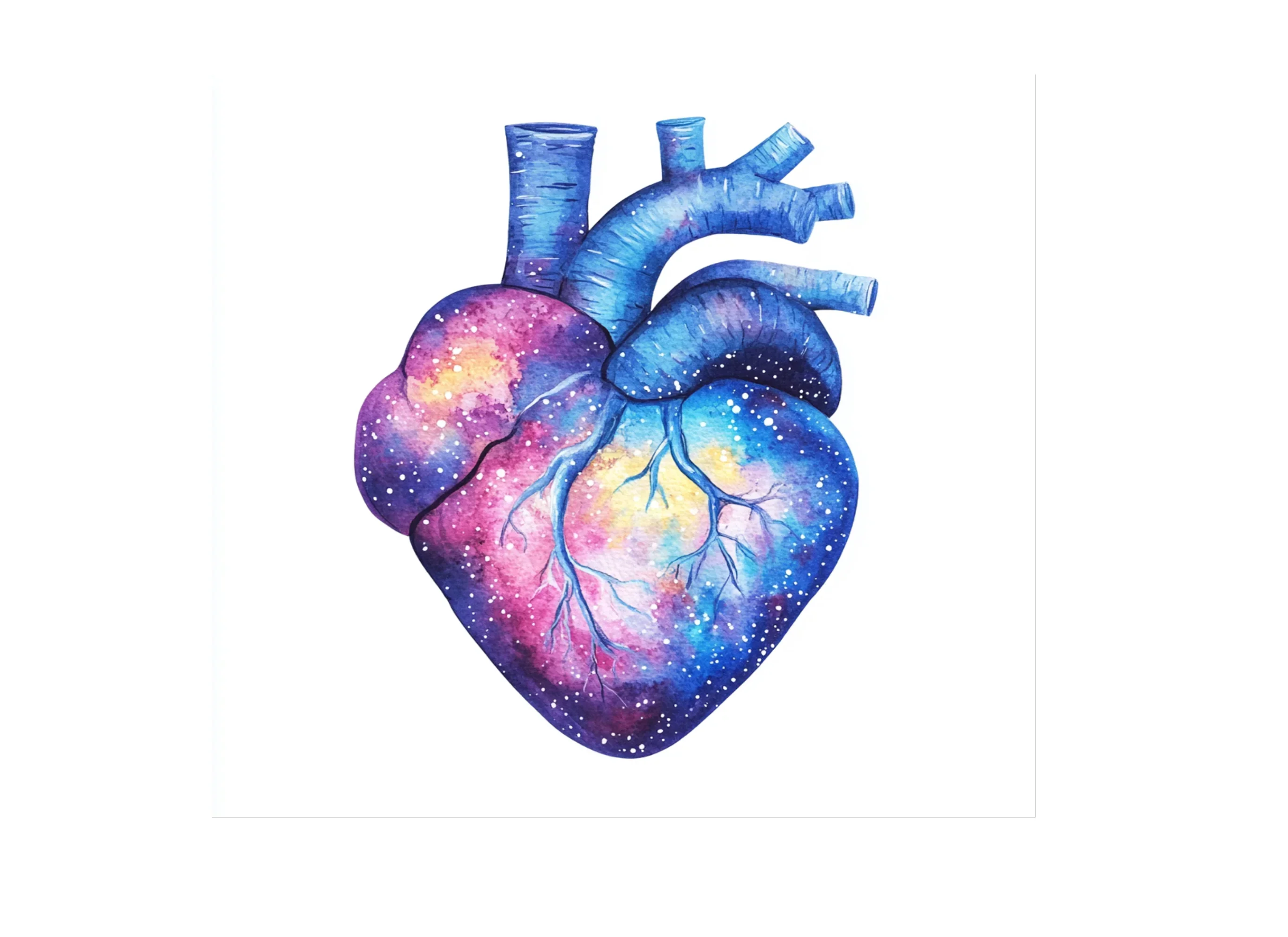 Anatomical Galaxy Heart Clipart Bundle - Image 2