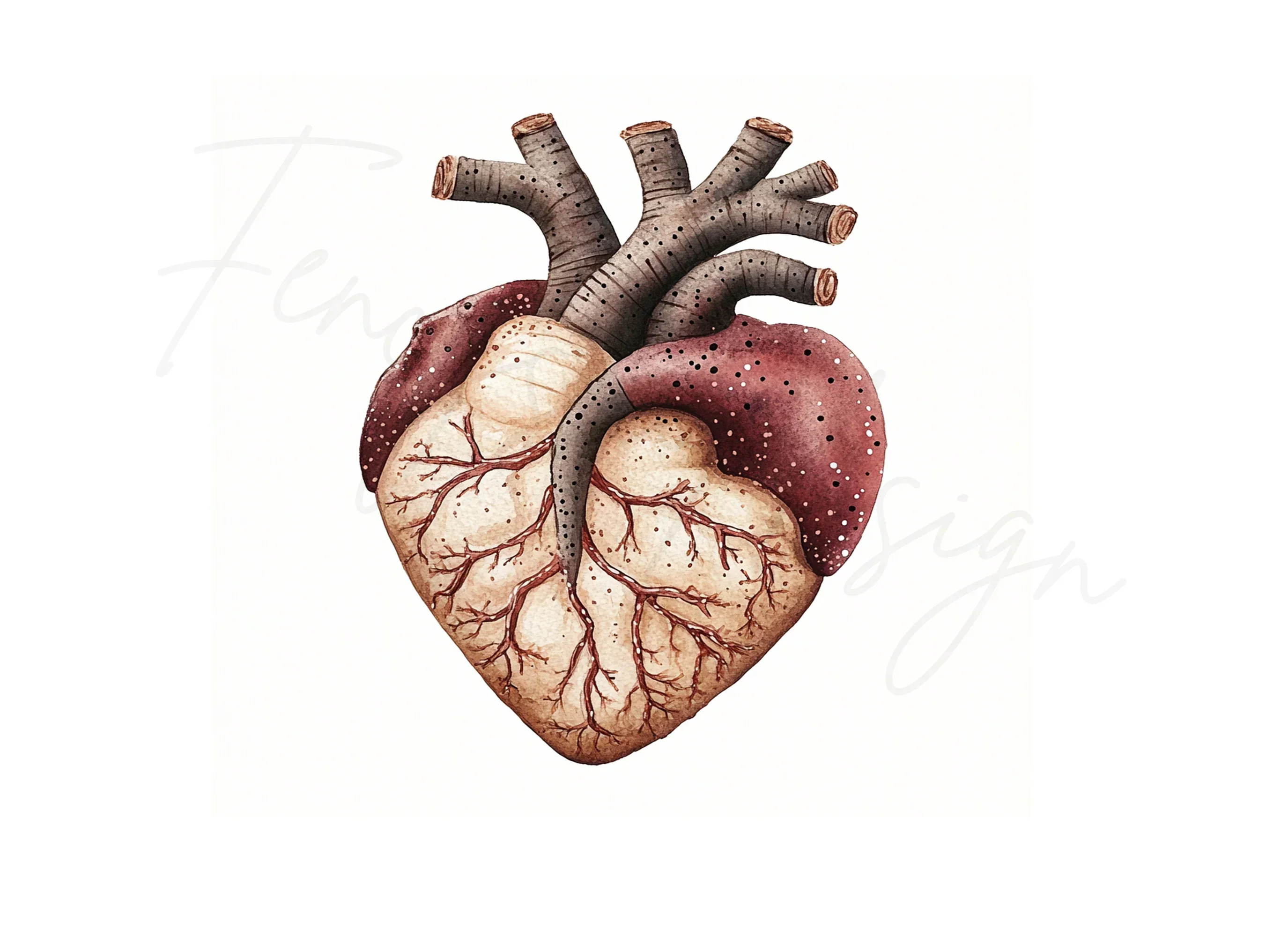 Anatomical Heart Clipart Bundle - Image 3