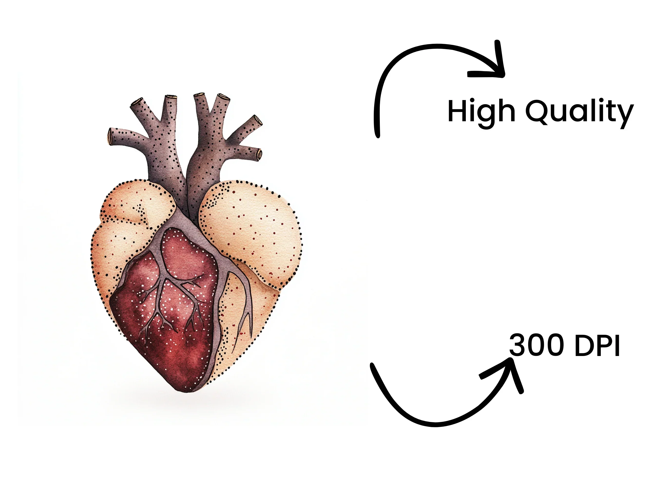 Anatomical Heart Clipart Bundle - Image 4