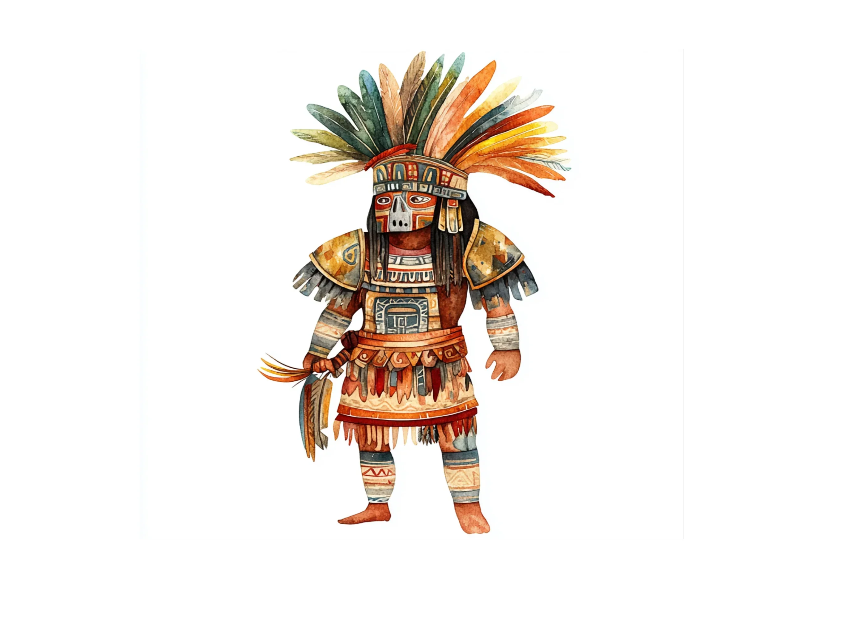 Ancient Aztec Warrior Clipart Bundle - Image 2