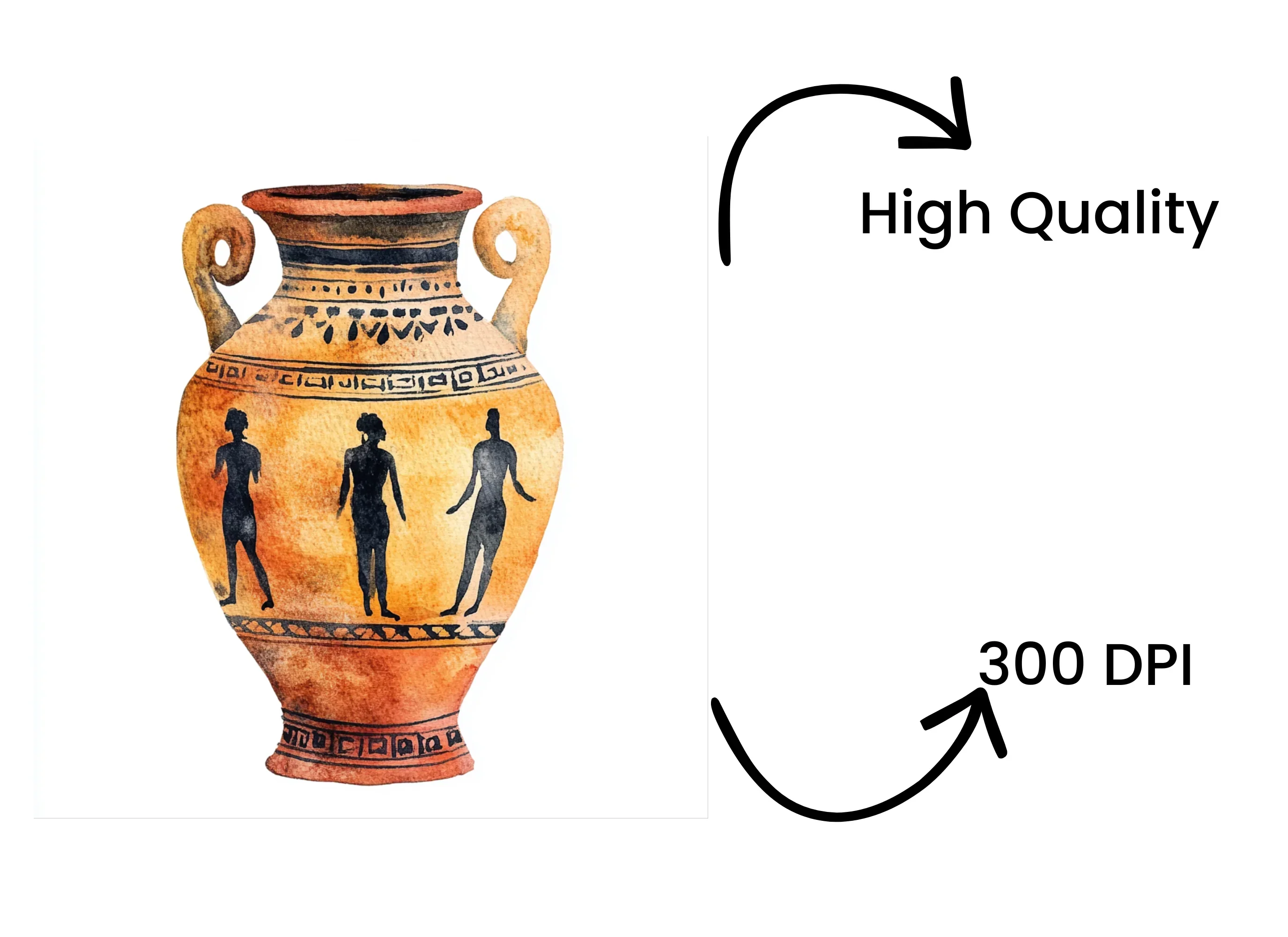 Ancient Greek Amphora Clipart Bundle - Image 4