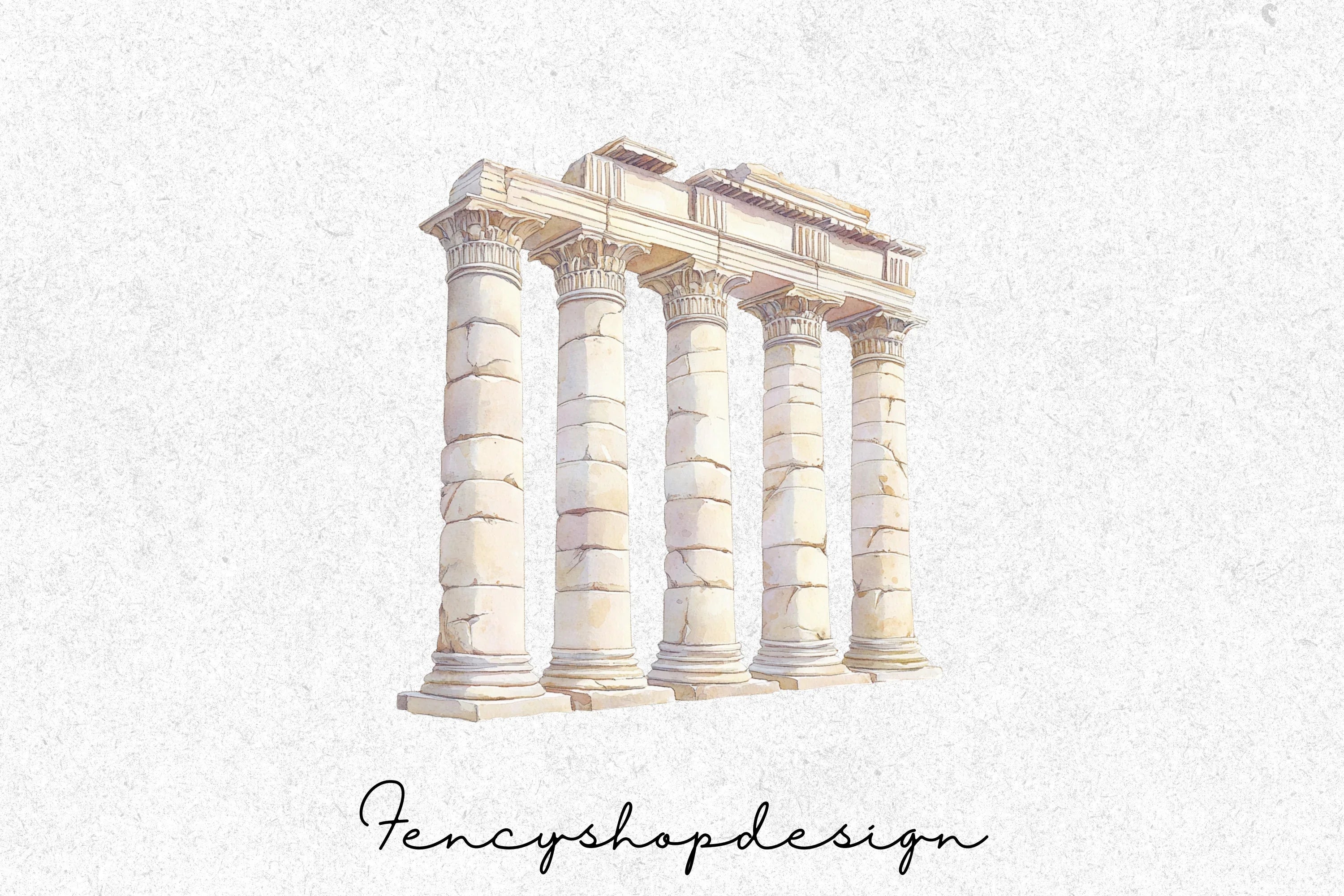 Ancient Greek Roman Column Clipart Bundle - Image 3
