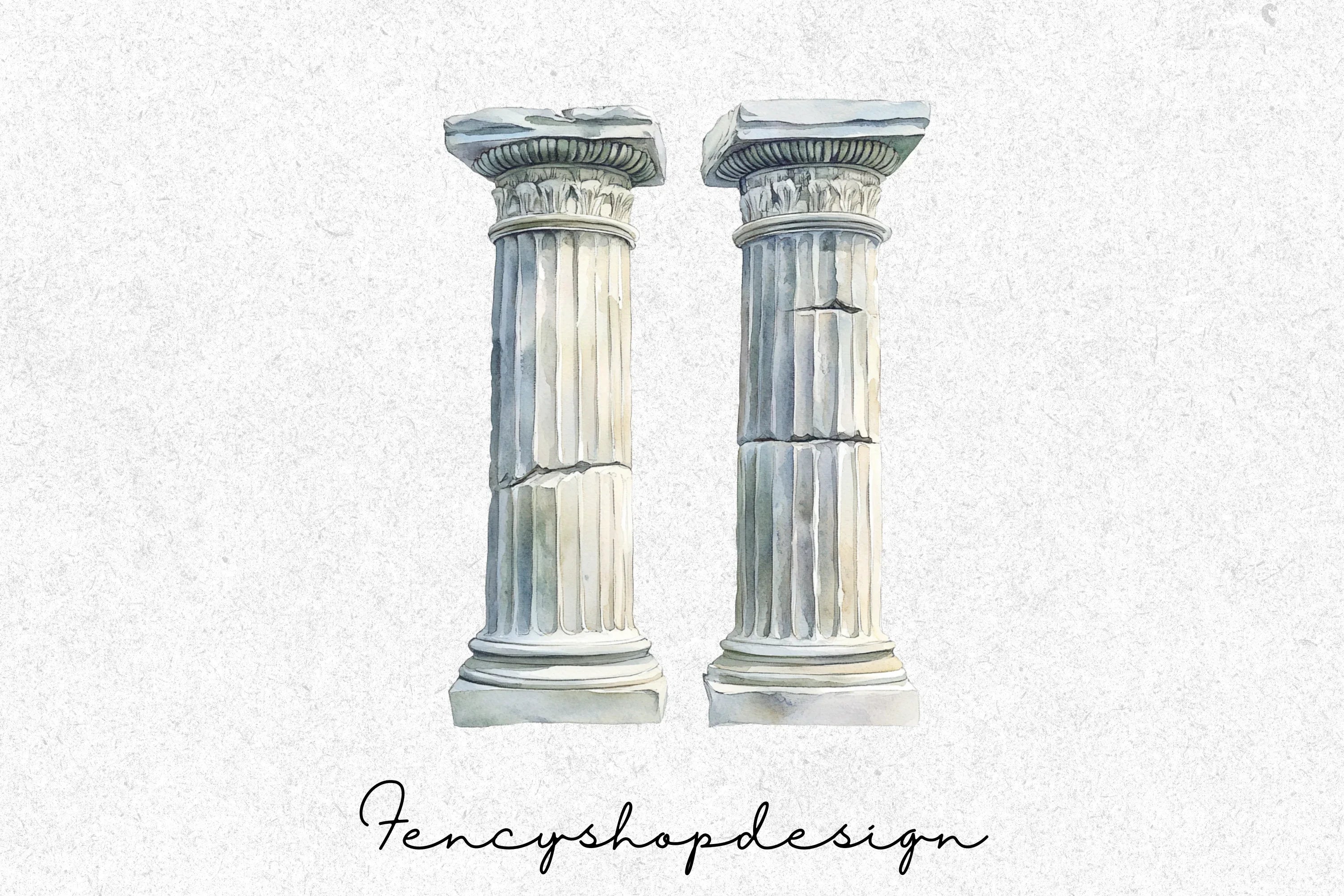 Ancient Greek Roman Column Clipart Bundle - Image 4