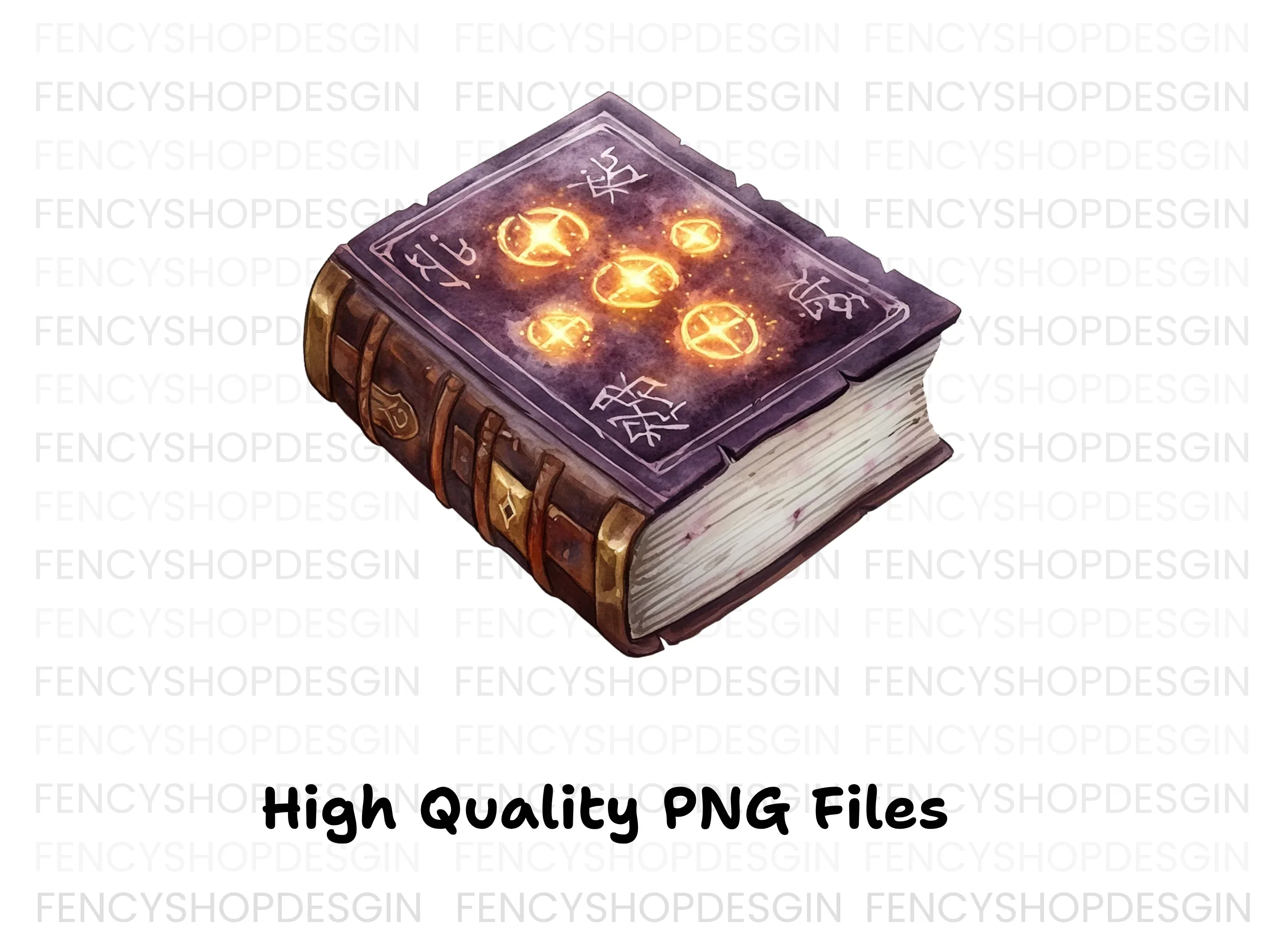 Ancient Grimoire Magic Book Clipart Bundle - Image 3