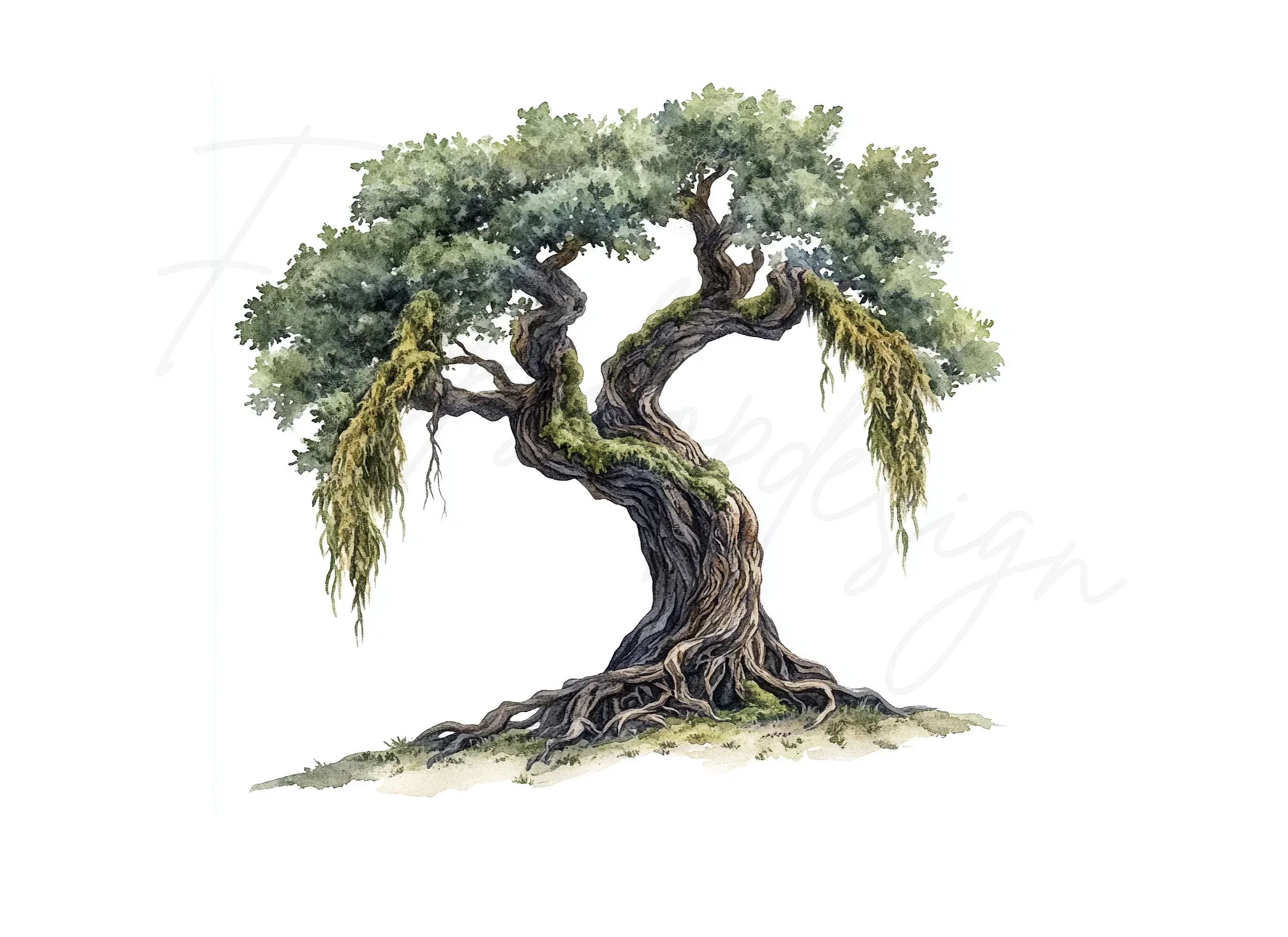 Ancient Oak Tree Clipart Bundle - Image 2