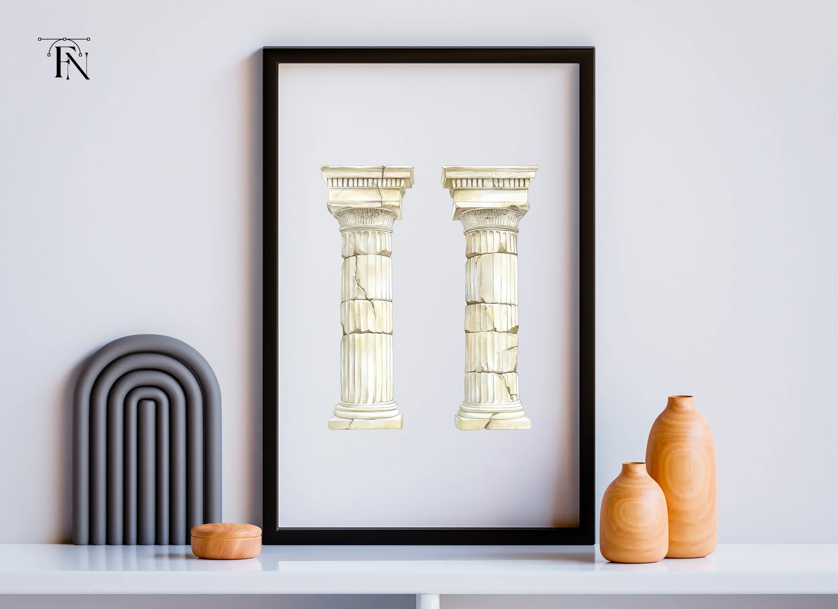 Ancient Roman and Greek Columns Clipart Bundle - Image 6
