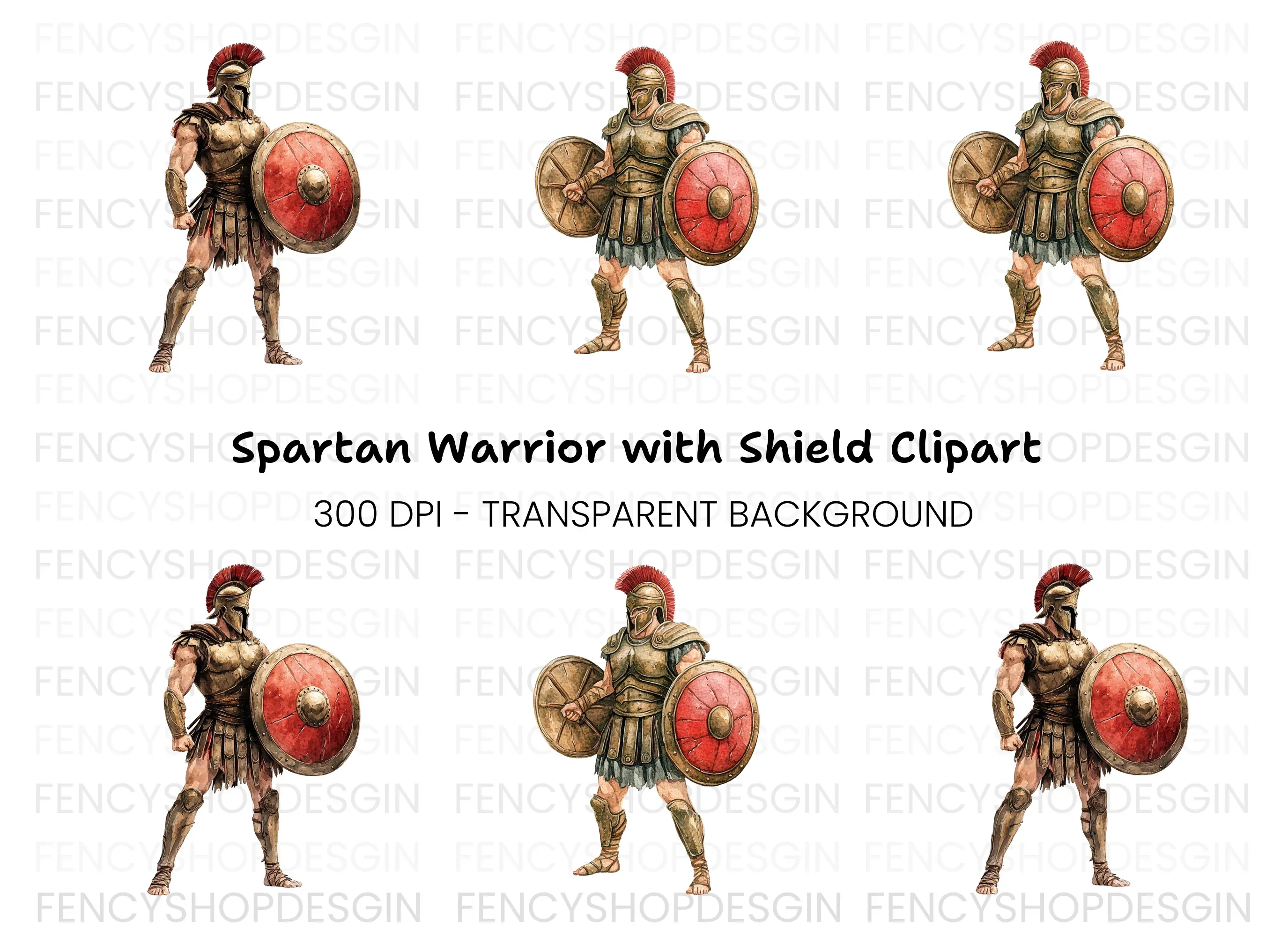 Ancient Roman Warrior Clipart Bundle