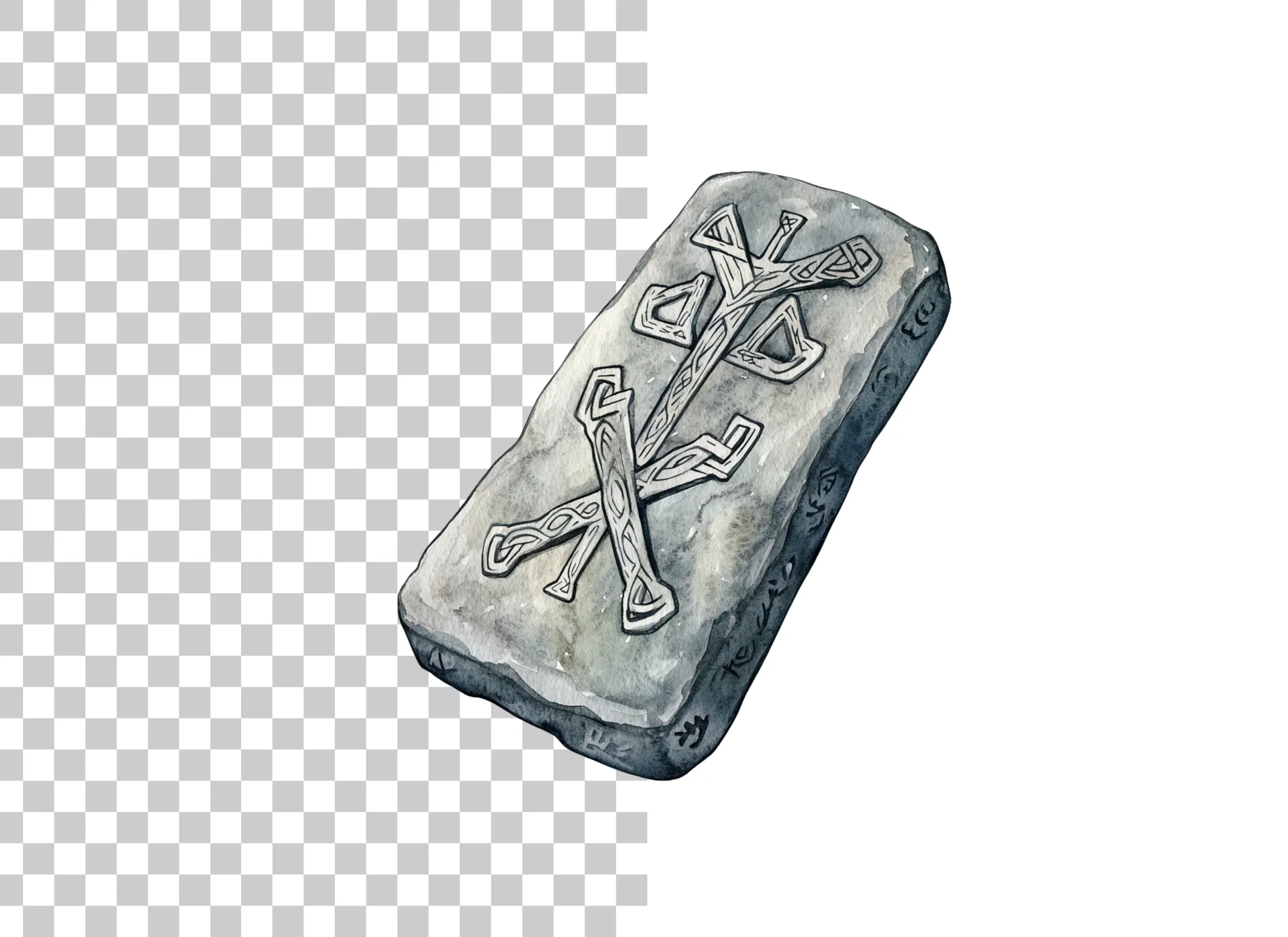 Ancient Rune Stone Clipart Bundle - Image 6