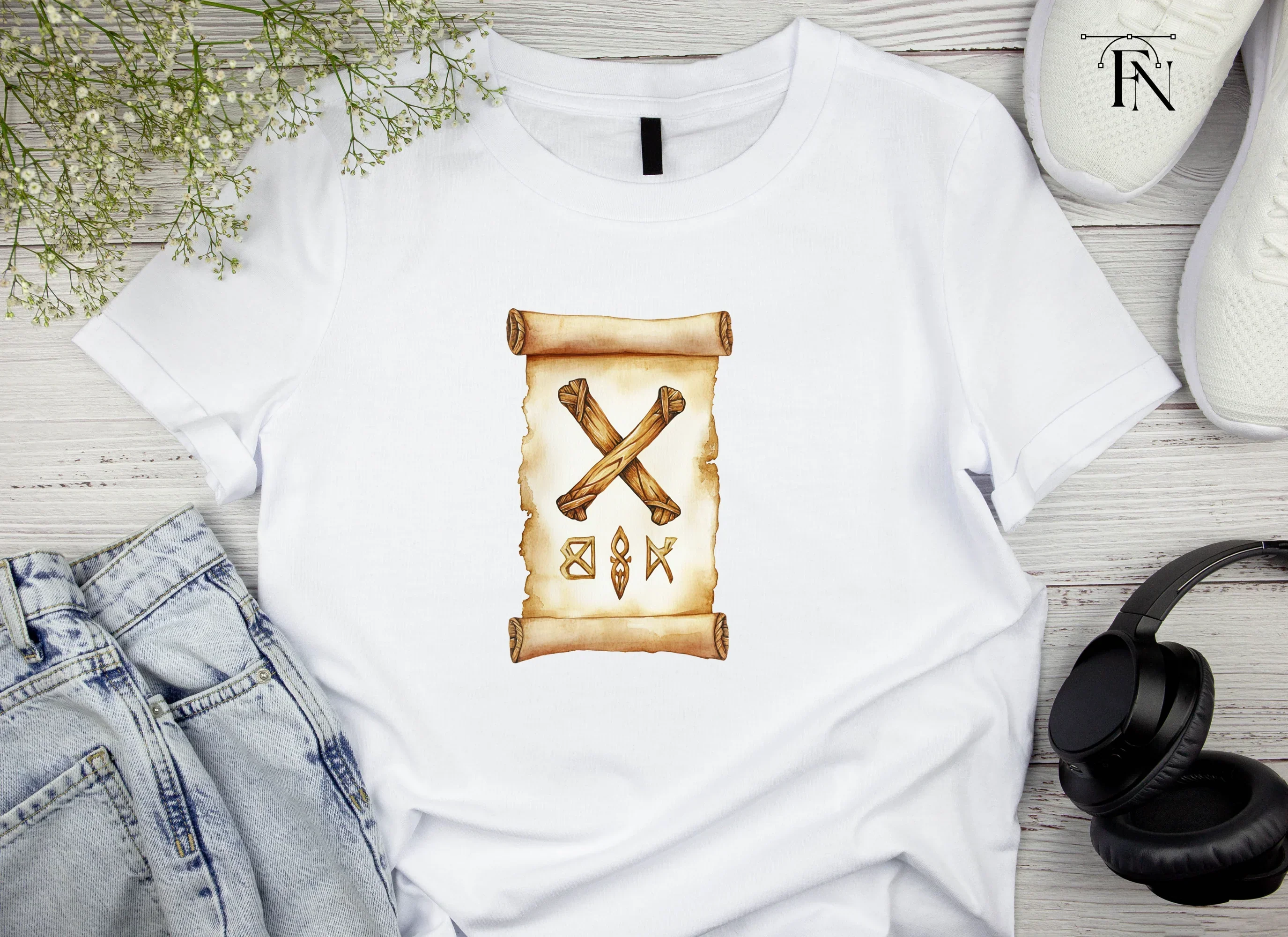 Ancient Runic Scroll Clipart Bundle - Image 4