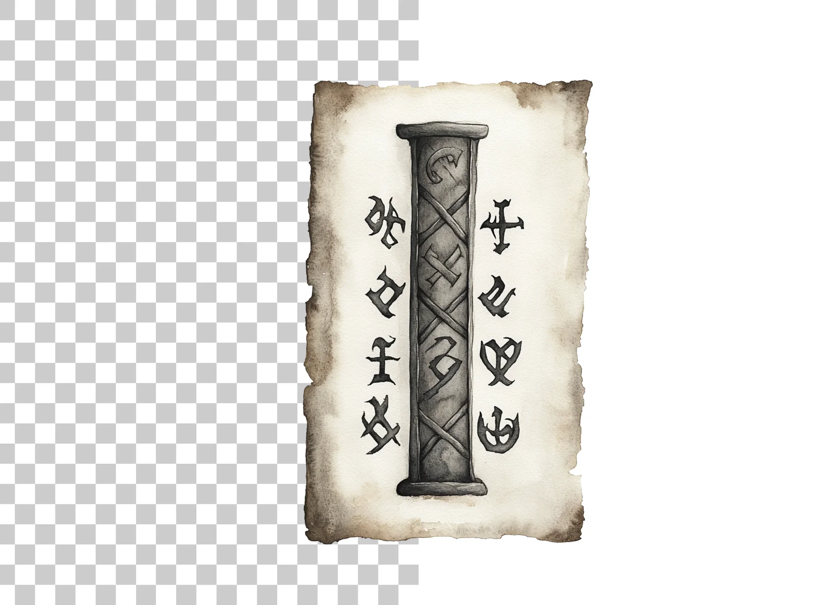 Ancient Runic Scroll Clipart Bundle - Image 2