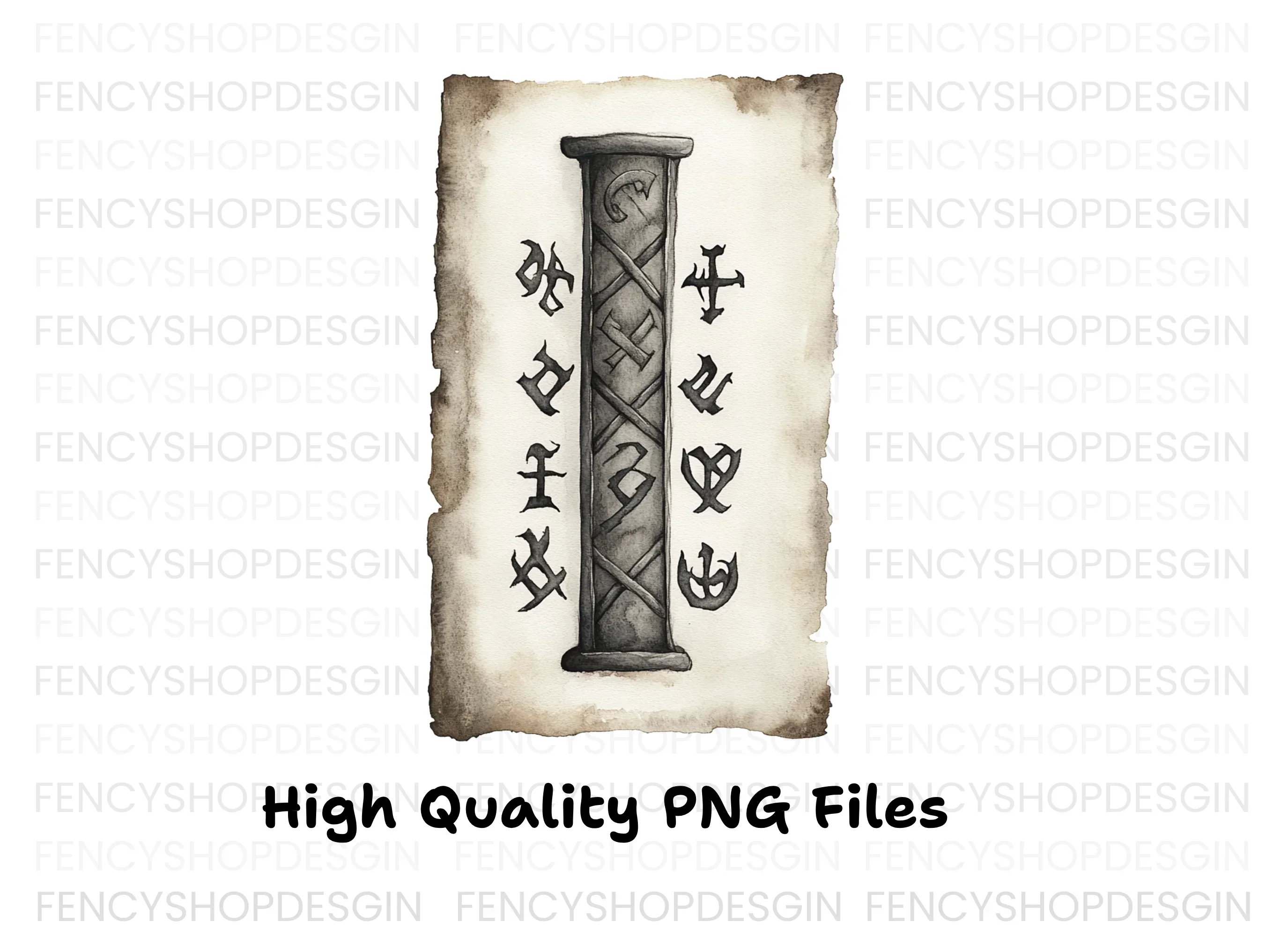 Ancient Runic Scroll Clipart Bundle - Image 3