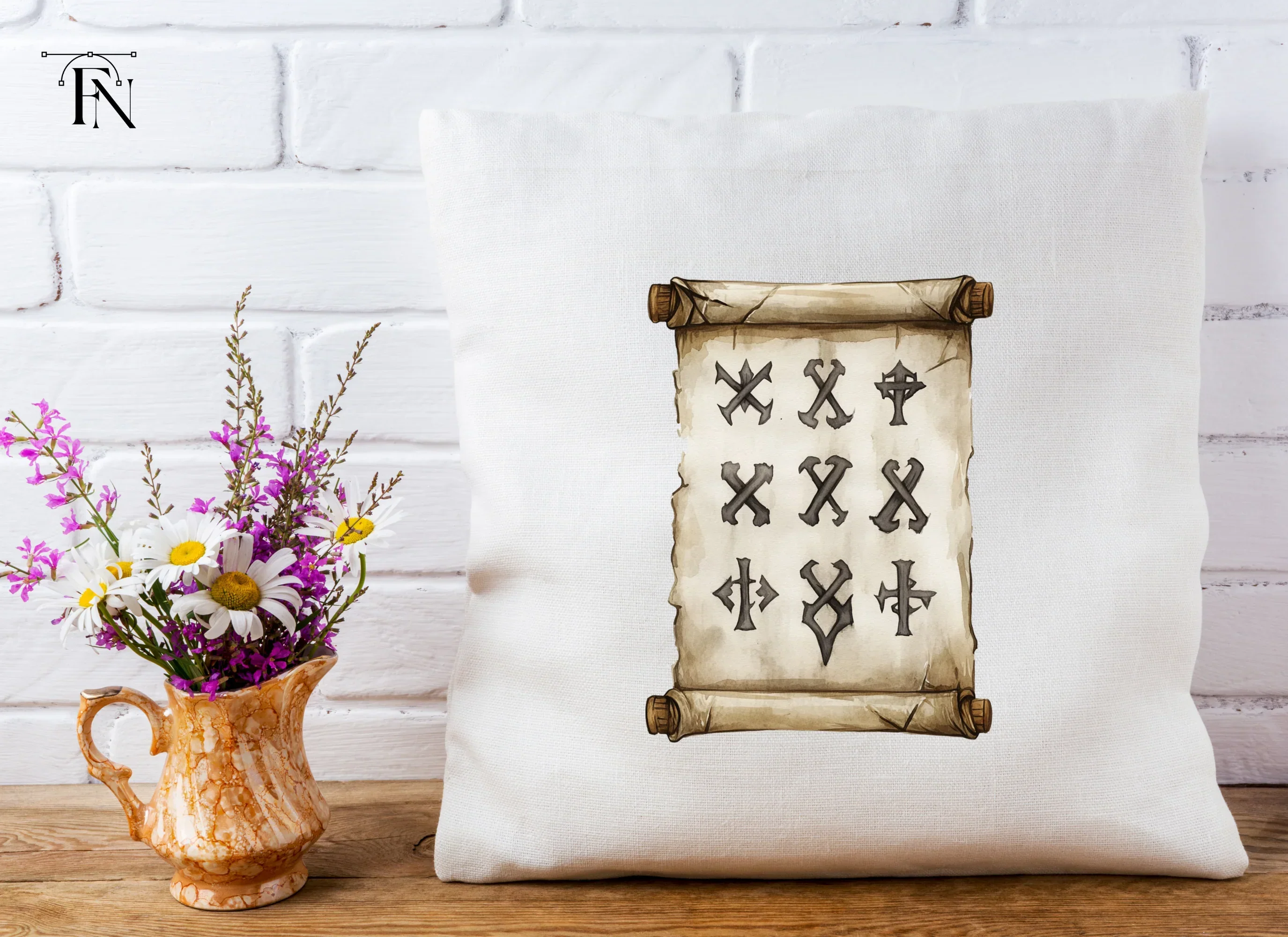 Ancient Scroll Mysterious Symbols Clipart Bundle - Image 5