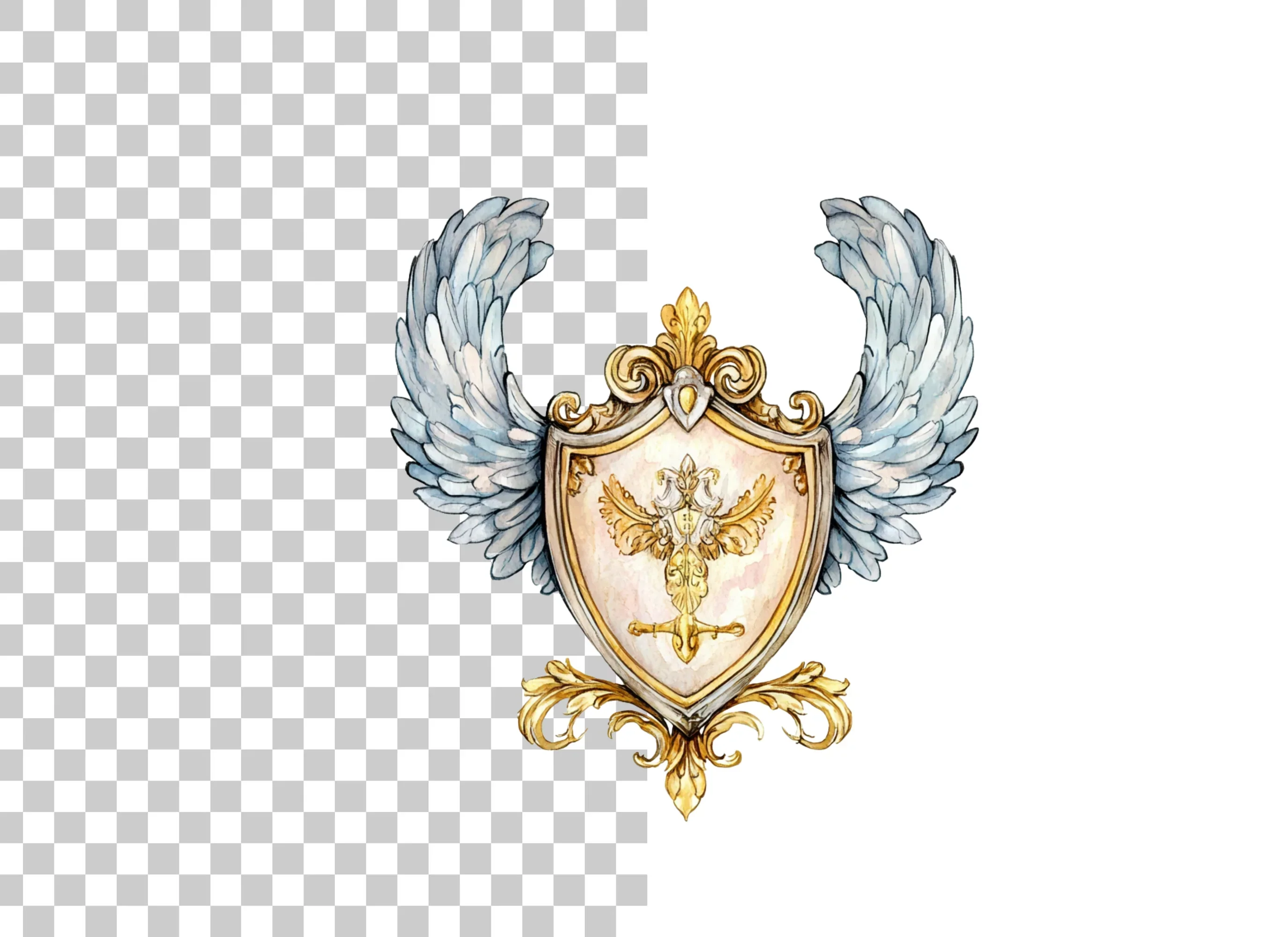 Angelic Shield Clipart Bundle - Image 6