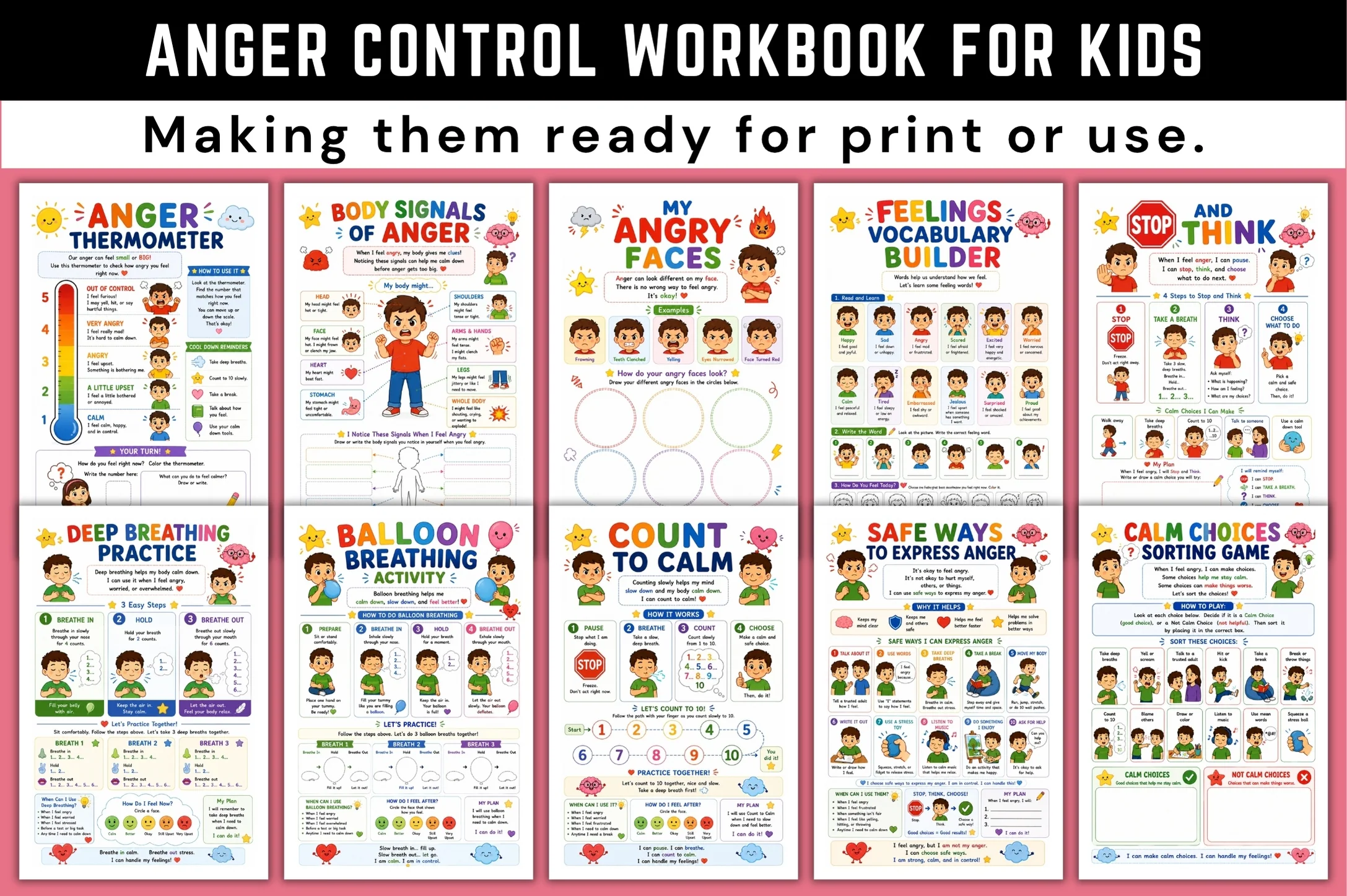 Anger Control For Kids Workbook - Image 2