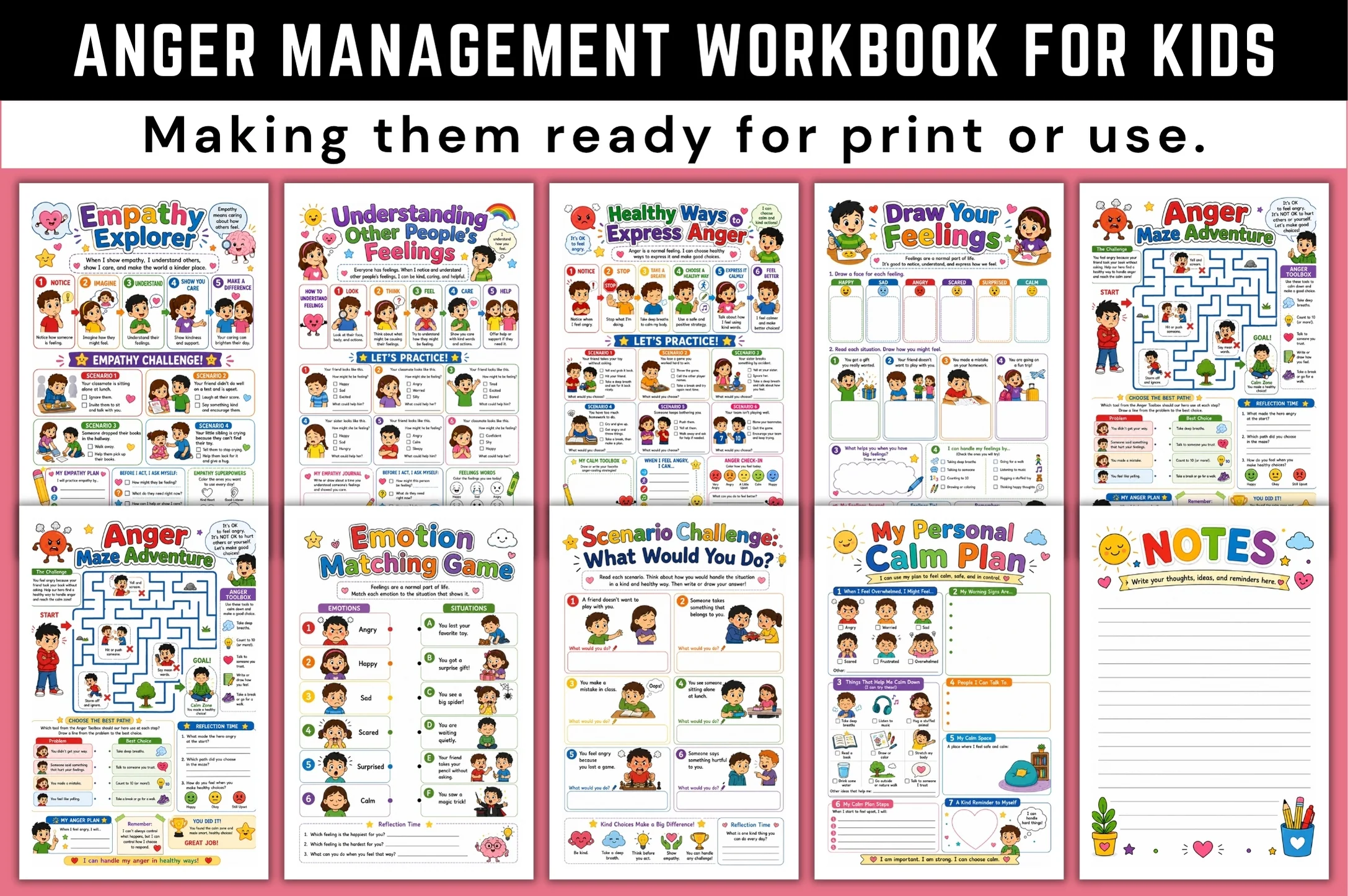 Anger Management For Kids Workbook - Image 2