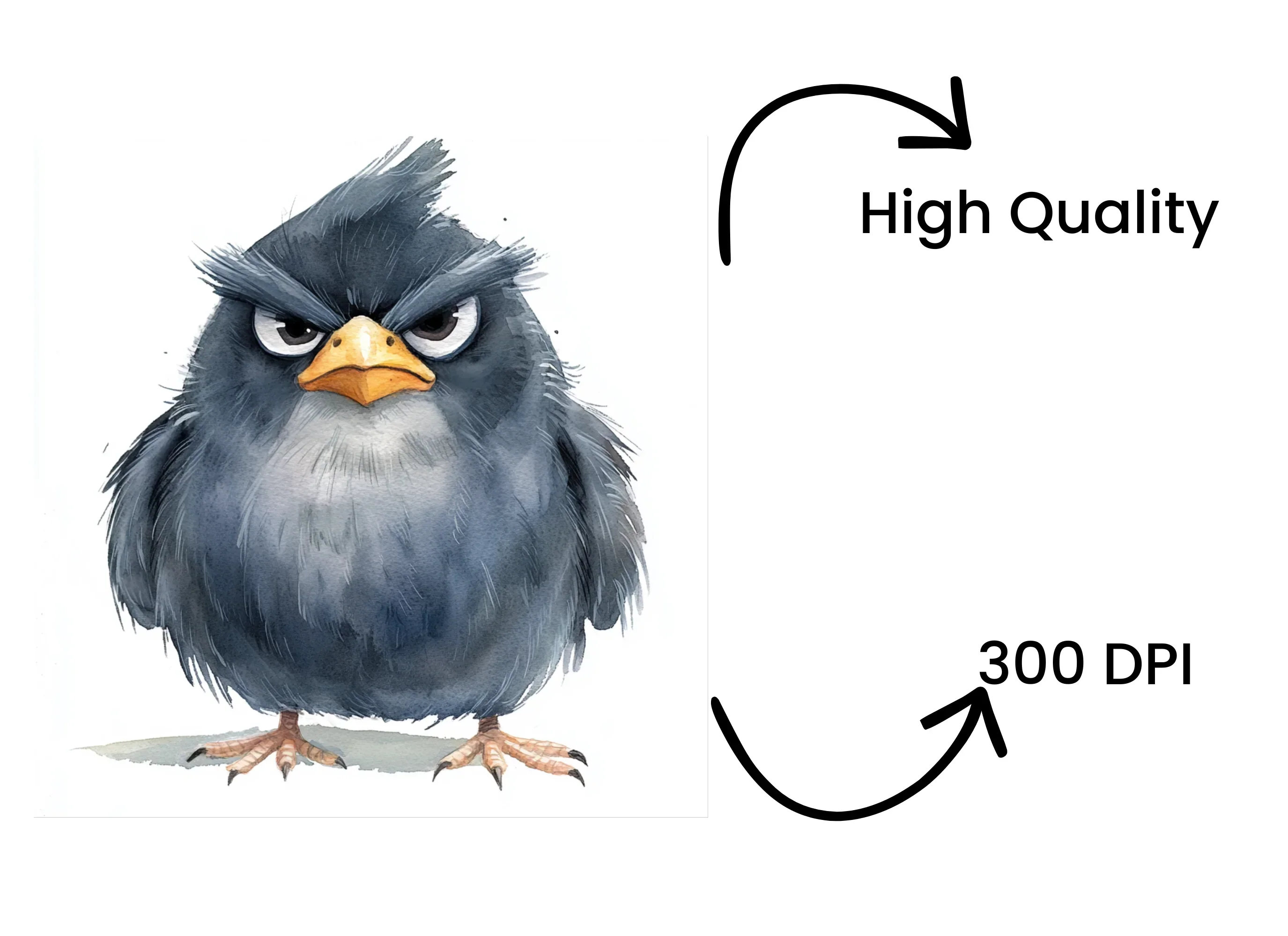 Angry Black Birds Clipart Bundle - Image 4