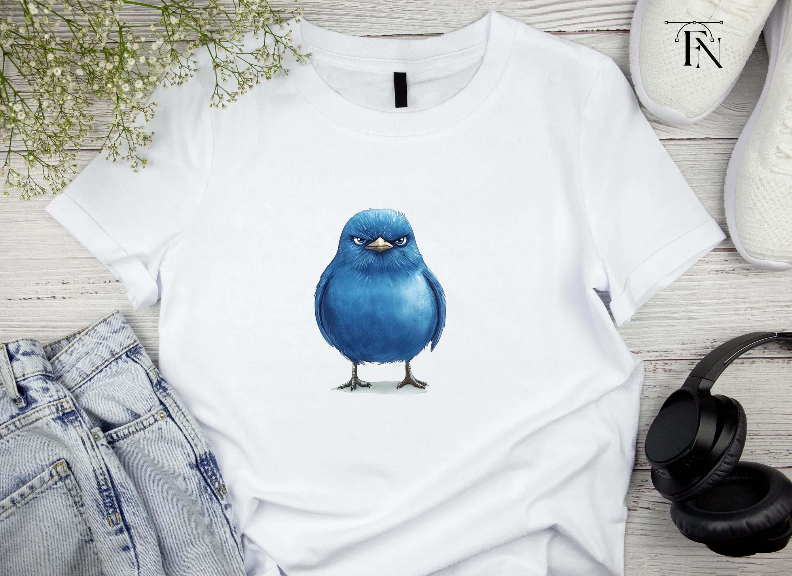 Angry Blue Bird Clipart Bundle - Image 3
