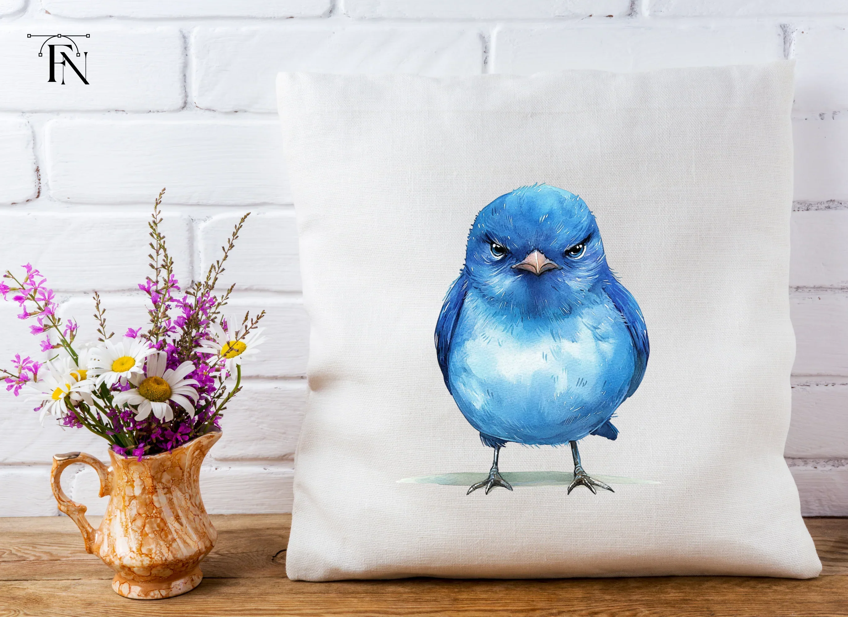 Angry Blue Bird Clipart Bundle - Image 4