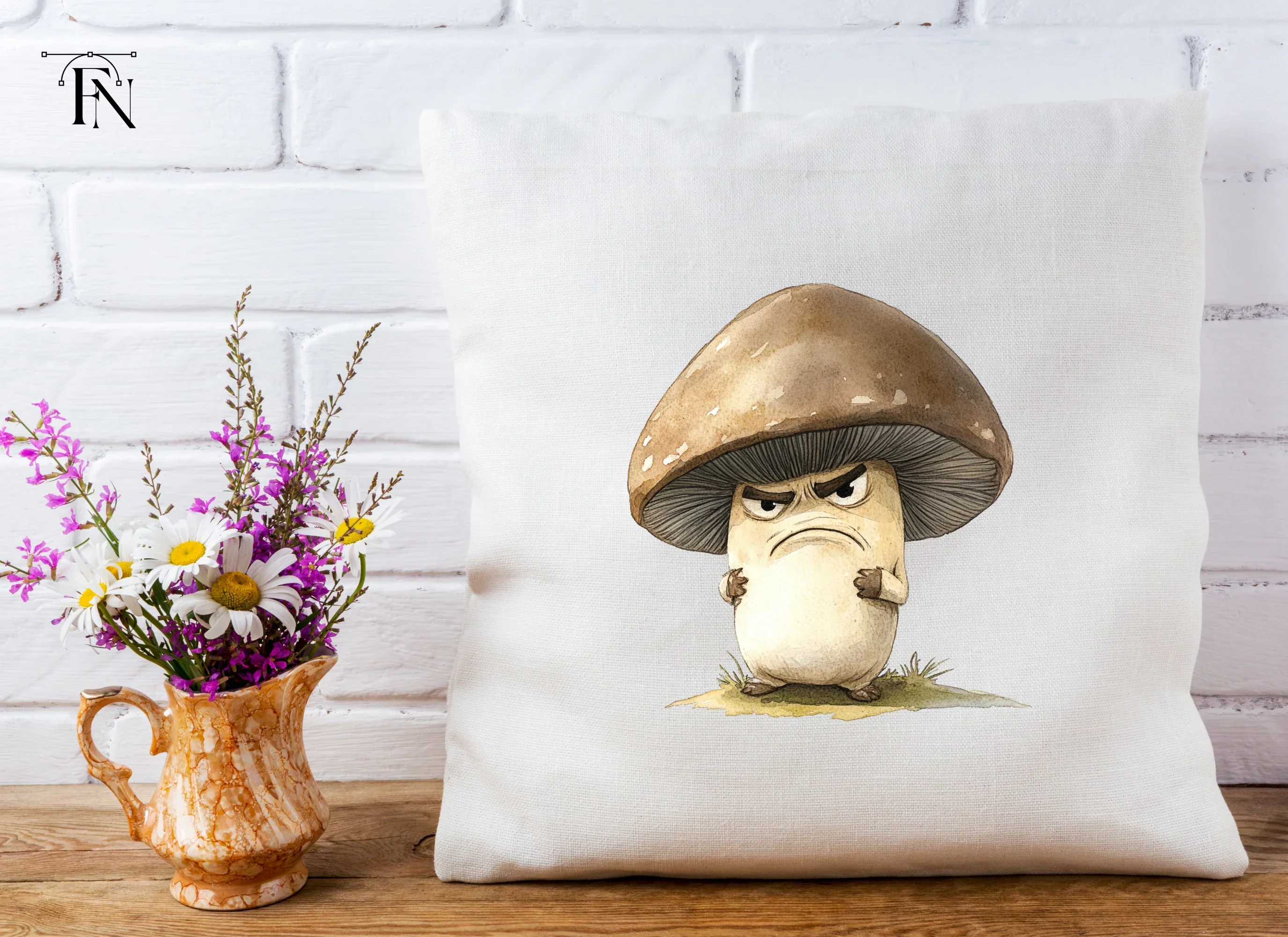 Angry Brown Mushroom Clipart Bundle - Image 5