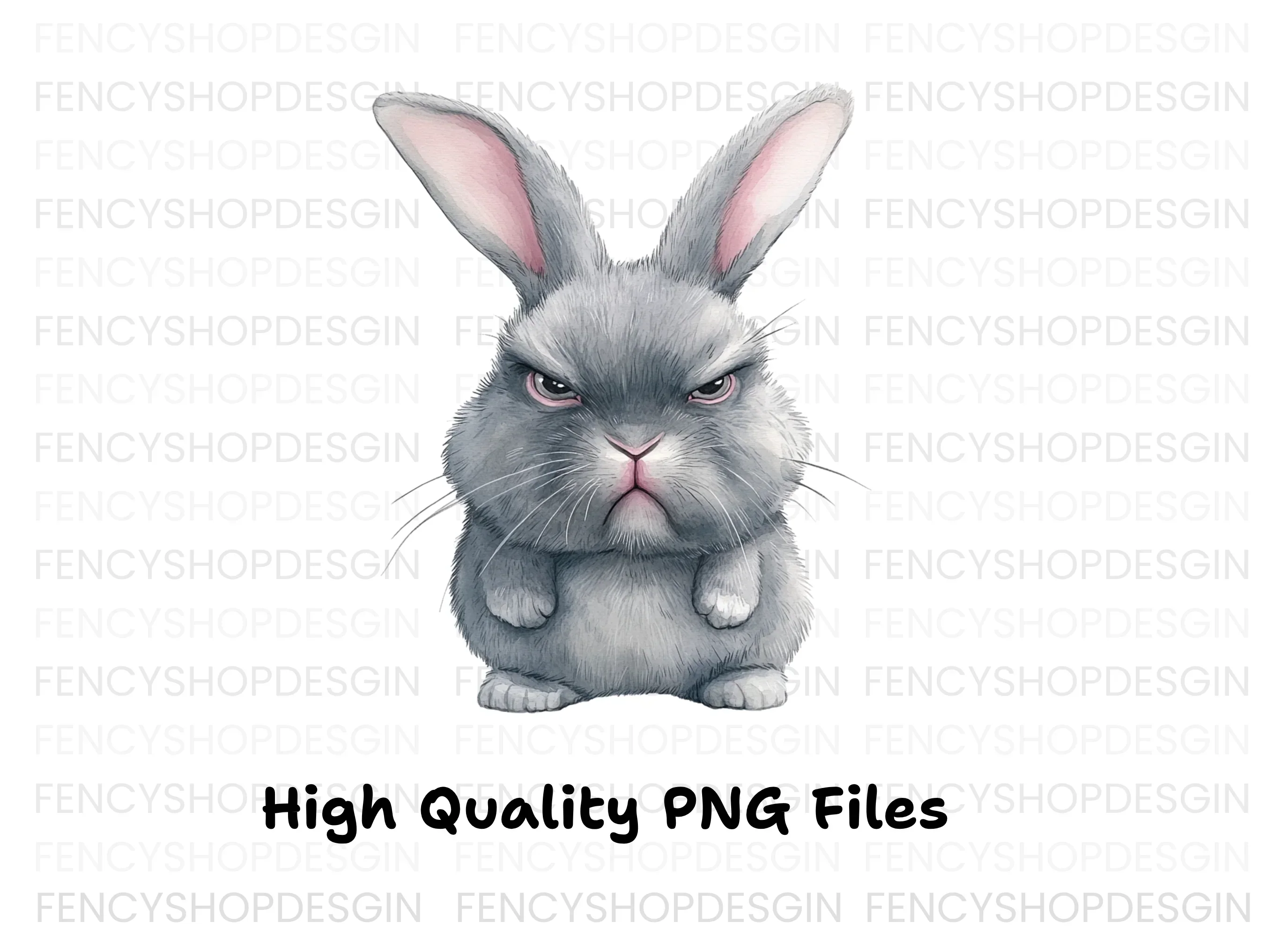 Angry Bunny Clipart Bundle - Image 2