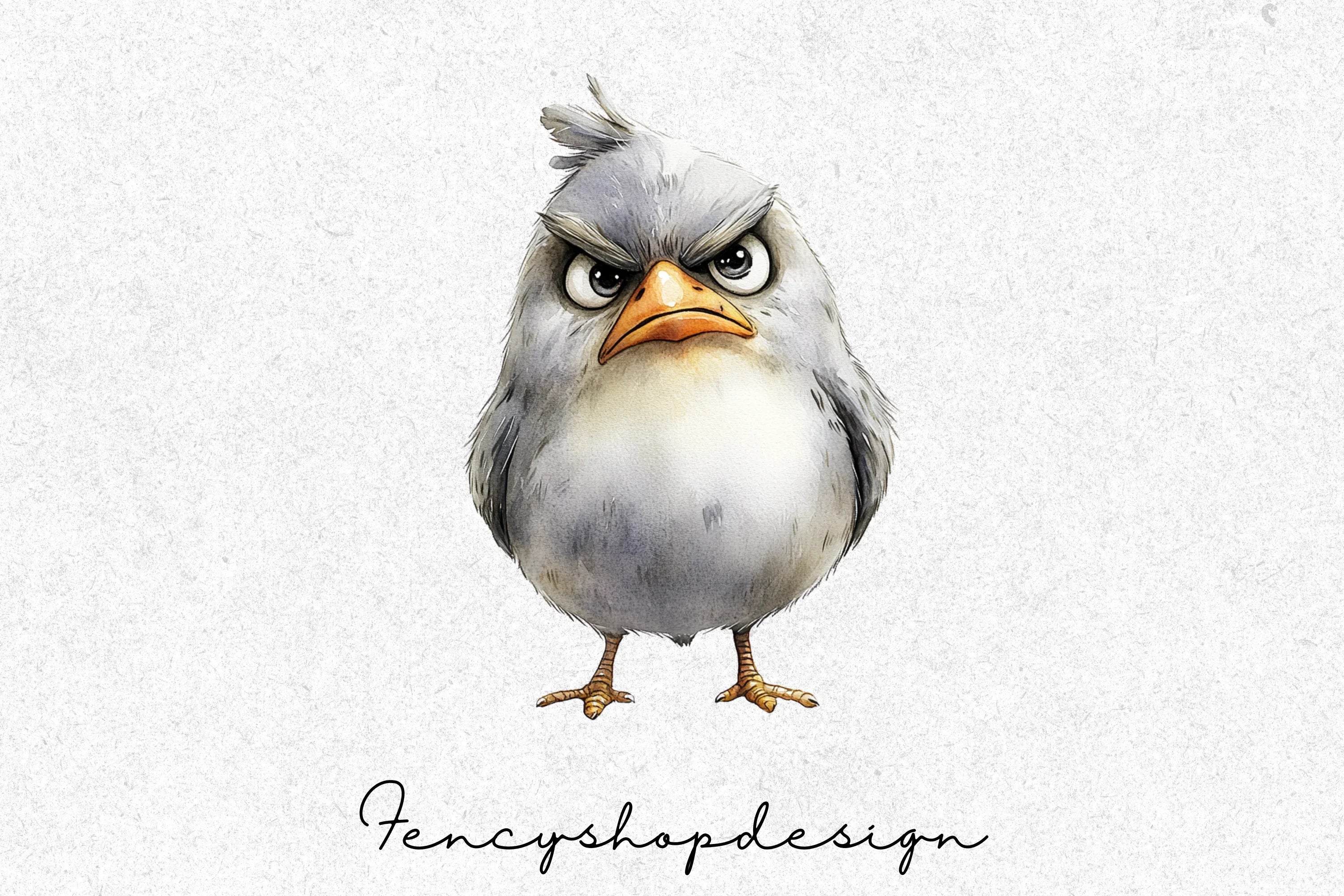 Angry Cartoon Bird Clipart Bundle - Image 4