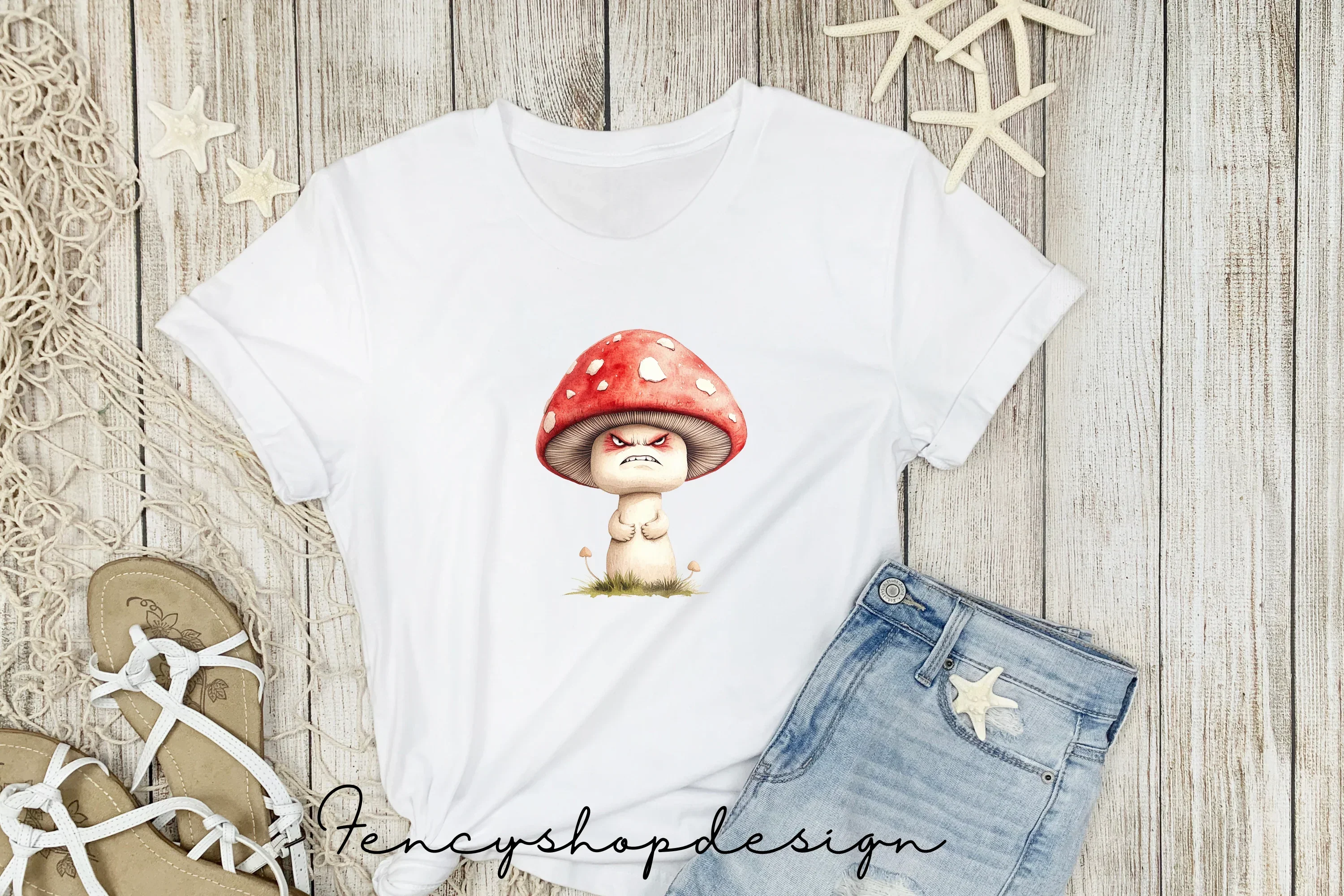 Angry Cartoon Mushroom Clipart Bundle - Image 5