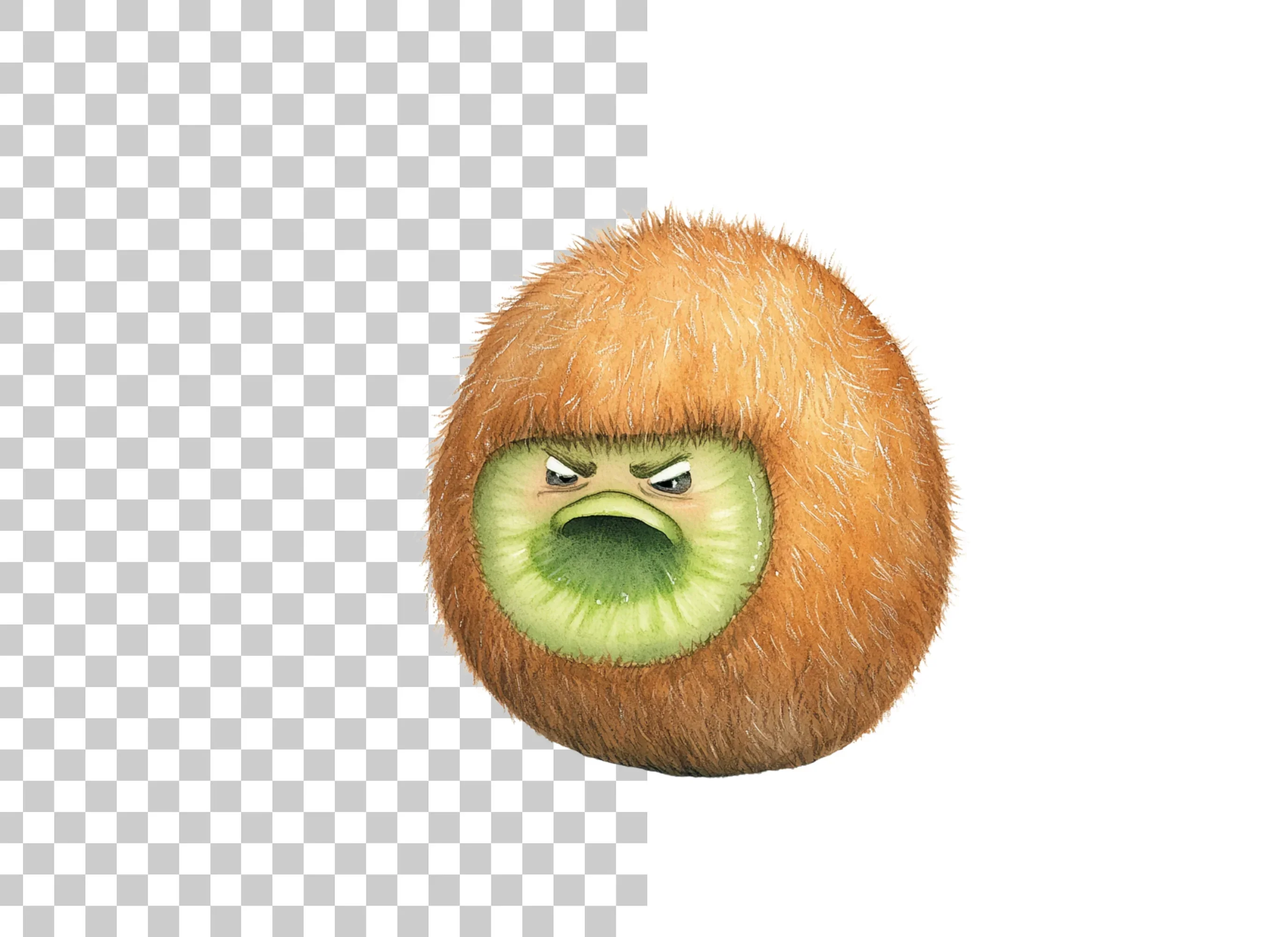 Angry Kiwi Fruit Cartoon Clipart Bundle - Image 6