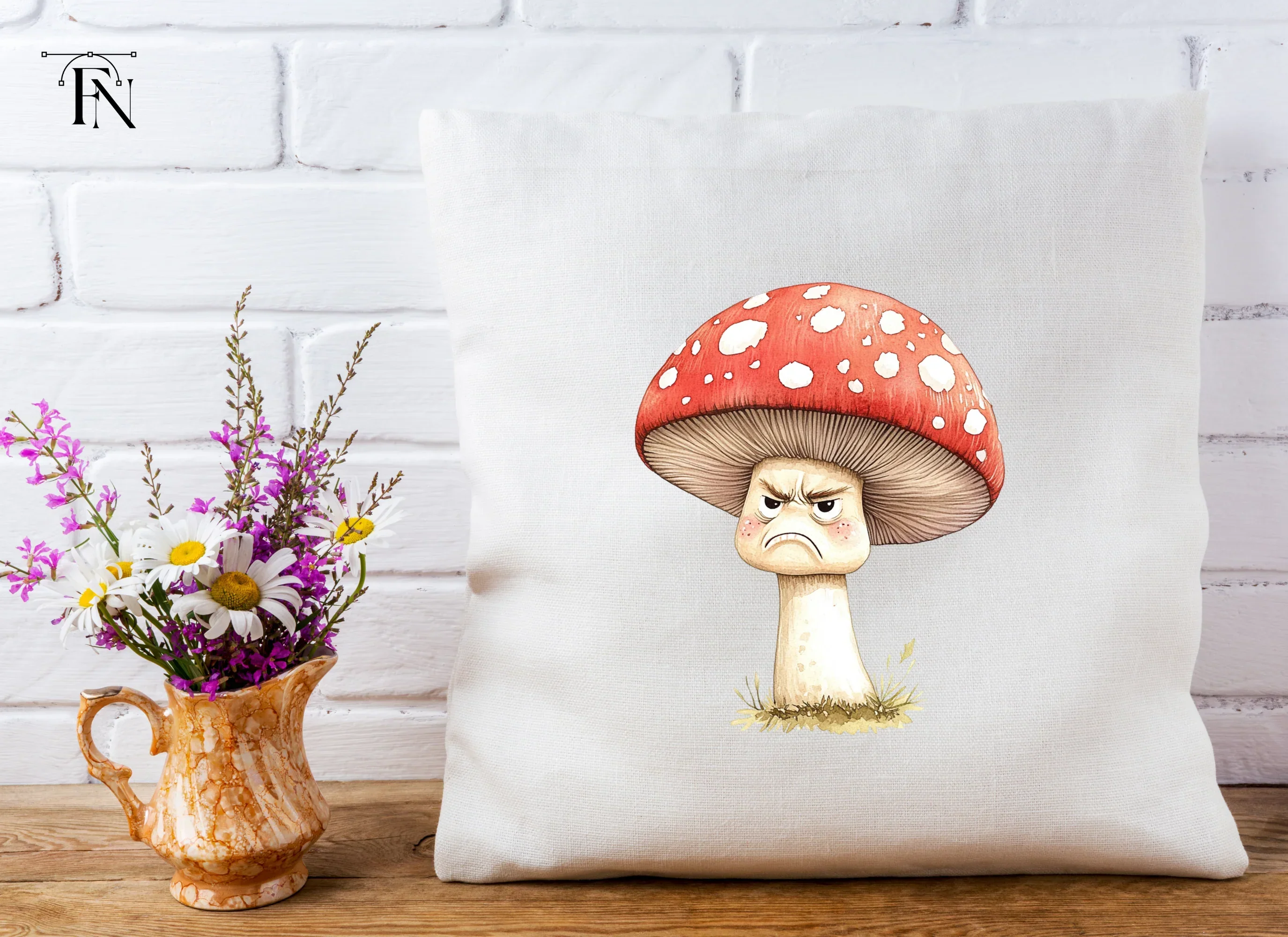 Angry Mushroom Character Clipart Bundle - Image 3