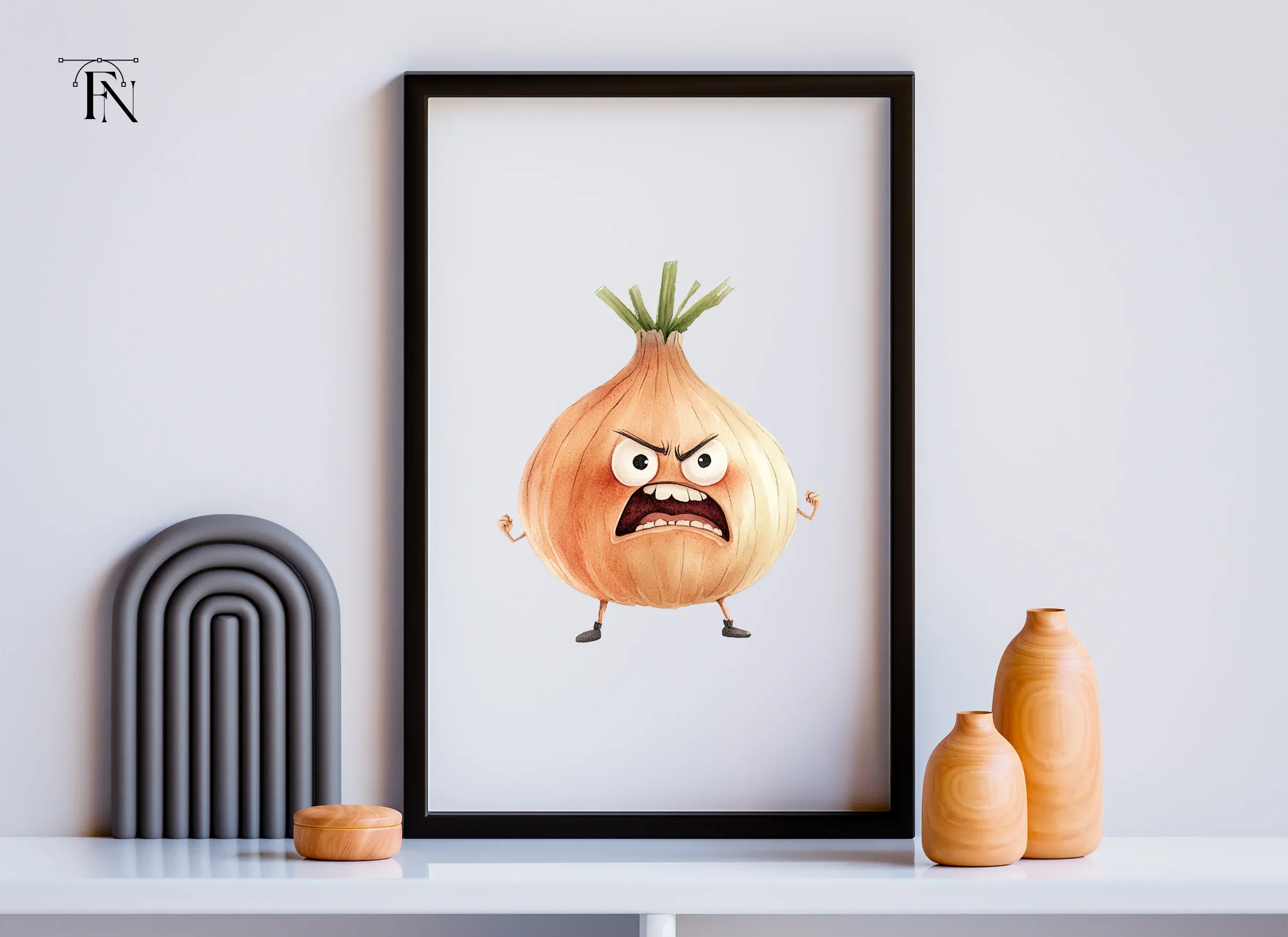 Angry Onion Cartoon Clipart Bundle - Image 4