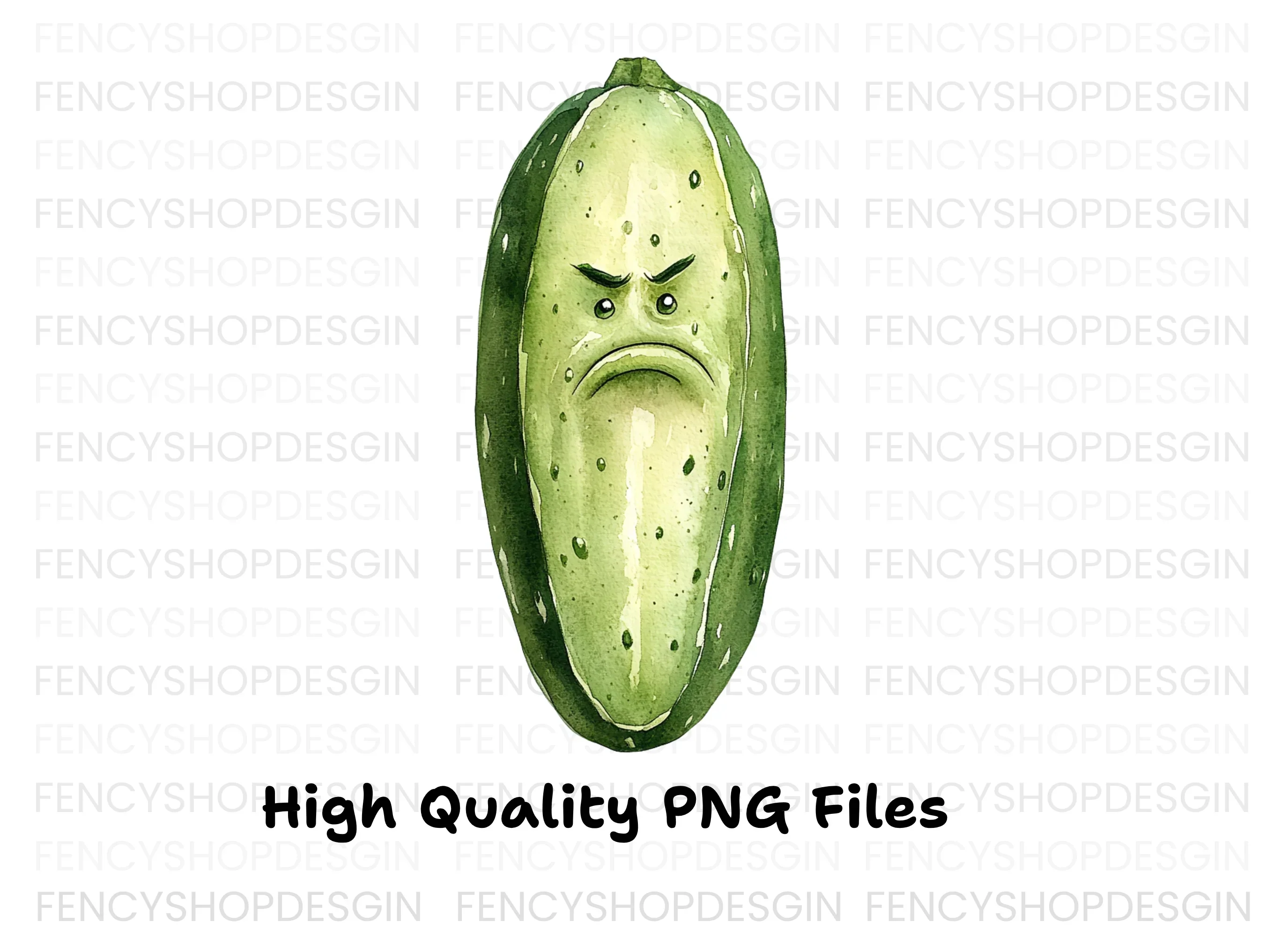 Angry Pickle Cartoon Clipart Bundle - Image 3