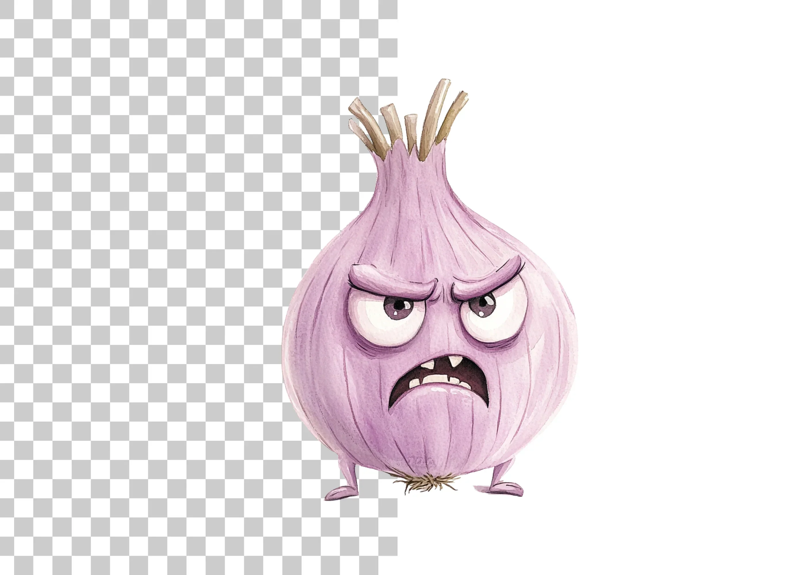 Angry Purple Onion Clipart Bundle - Image 2