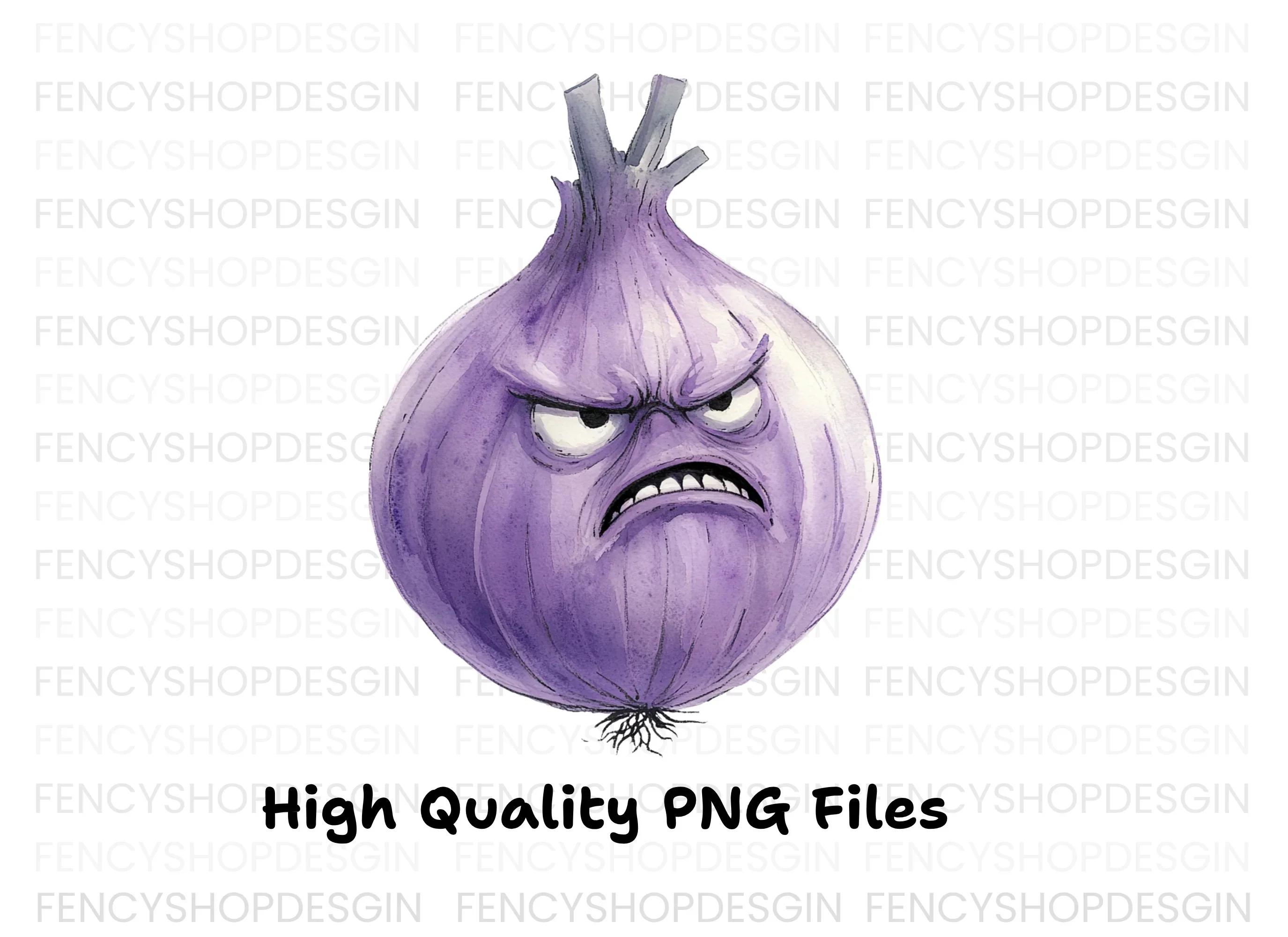 Angry Purple Onion Clipart Bundle - Image 3