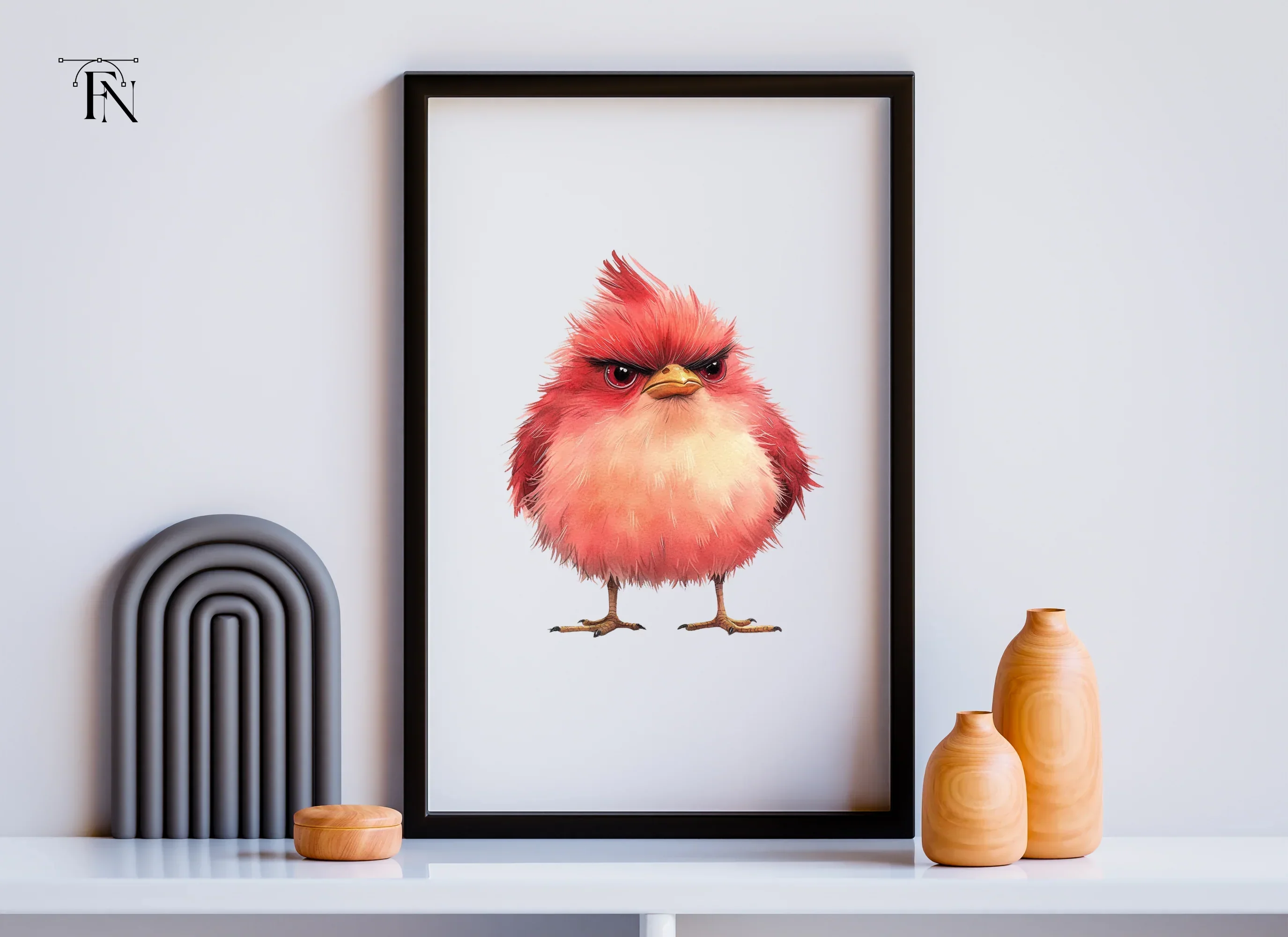 Angry Red Bird Illustration Clipart Bundle - Image 5
