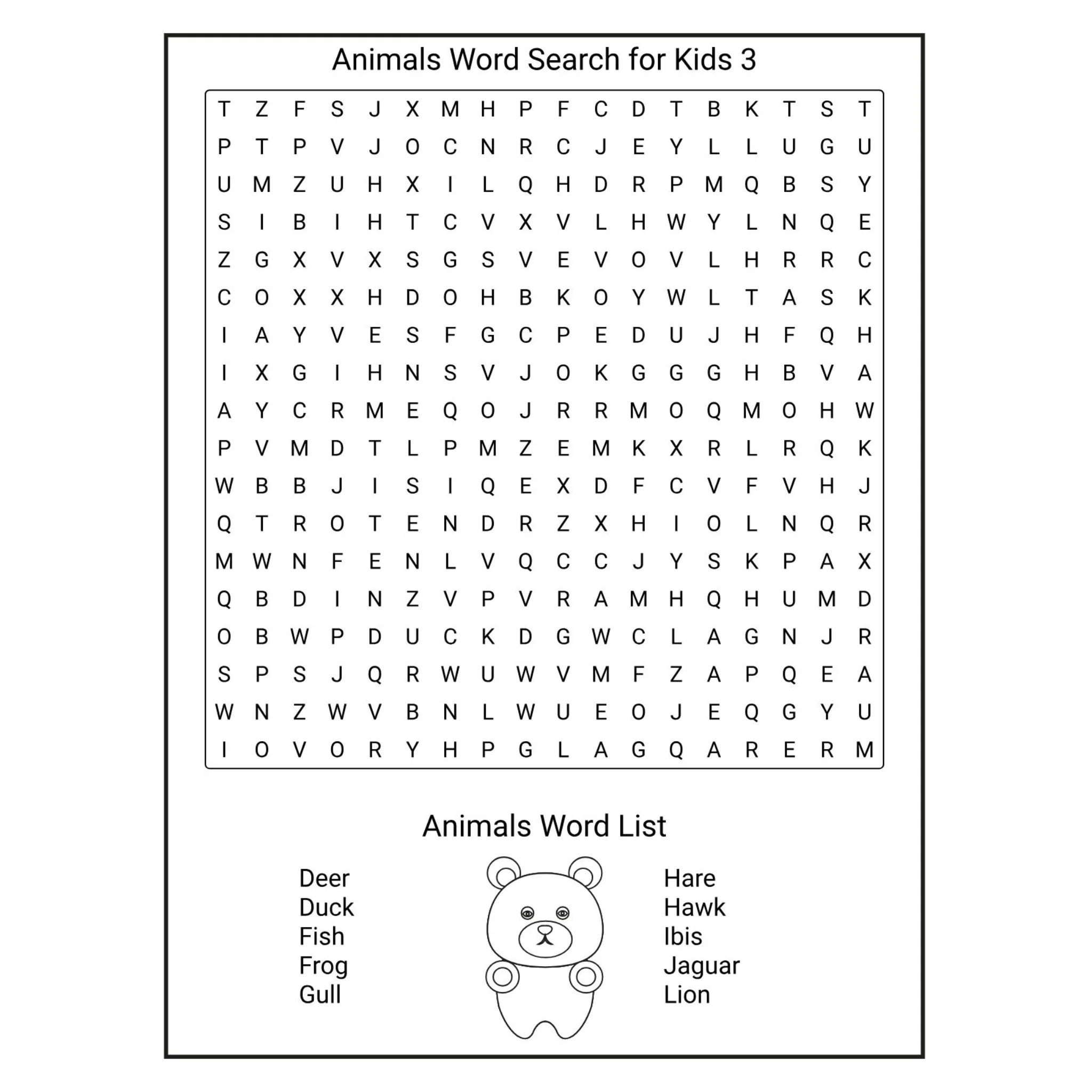 Animals Word Search for Kids - Image 3