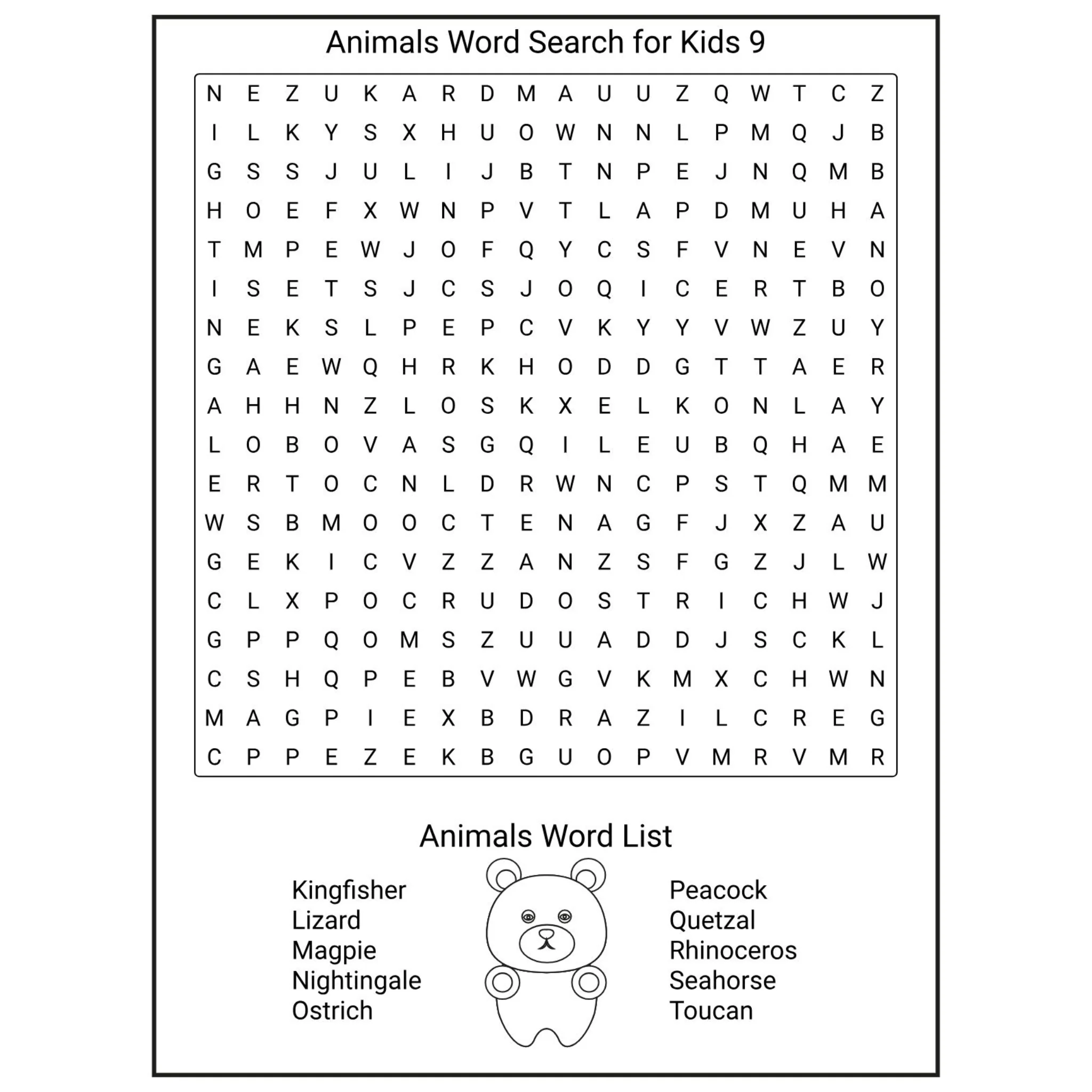 Animals Word Search for Kids - Image 5